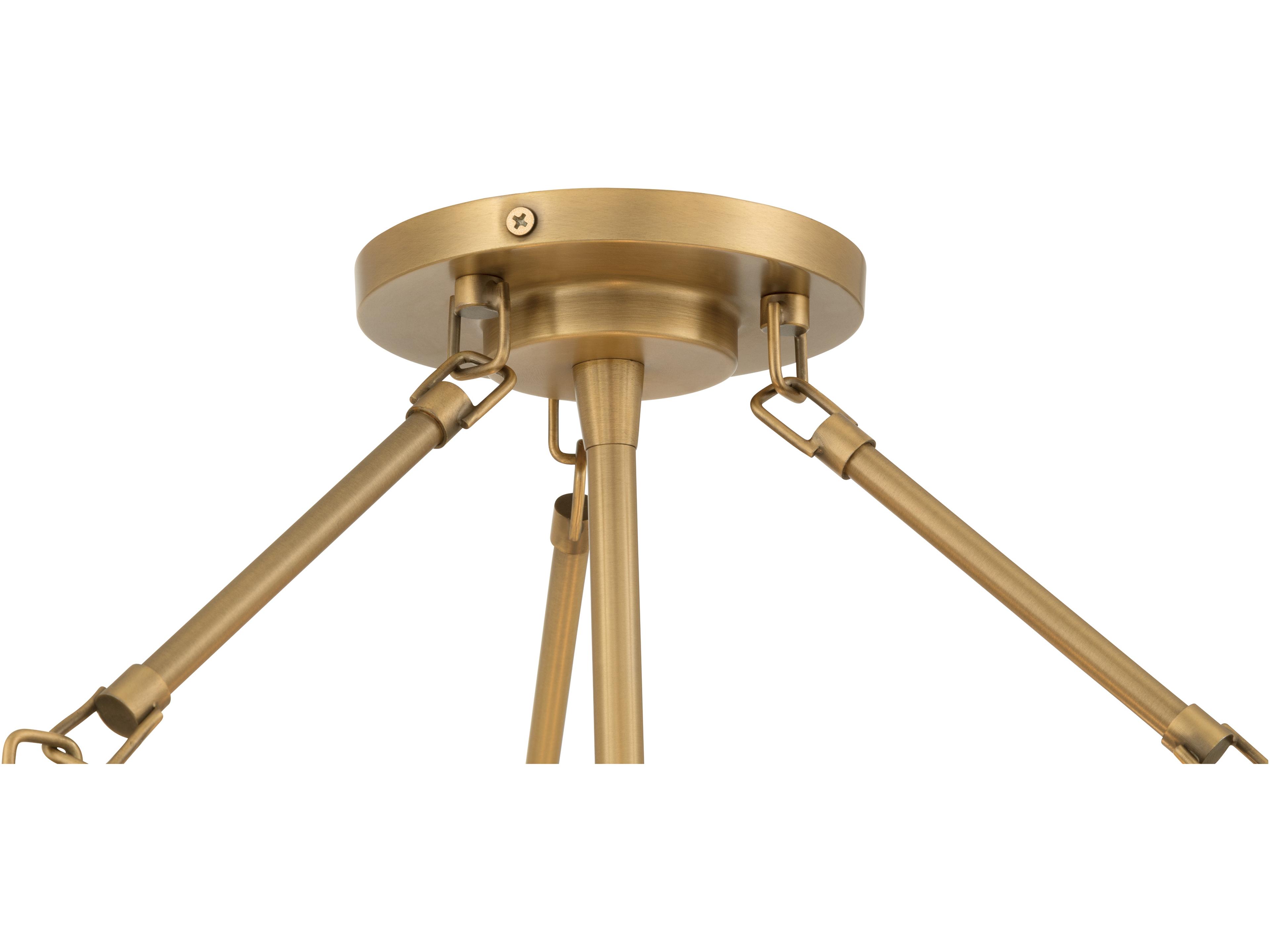 Minka Lavery Halora 3-Light Legacy Brass Round Semi Flush Mount