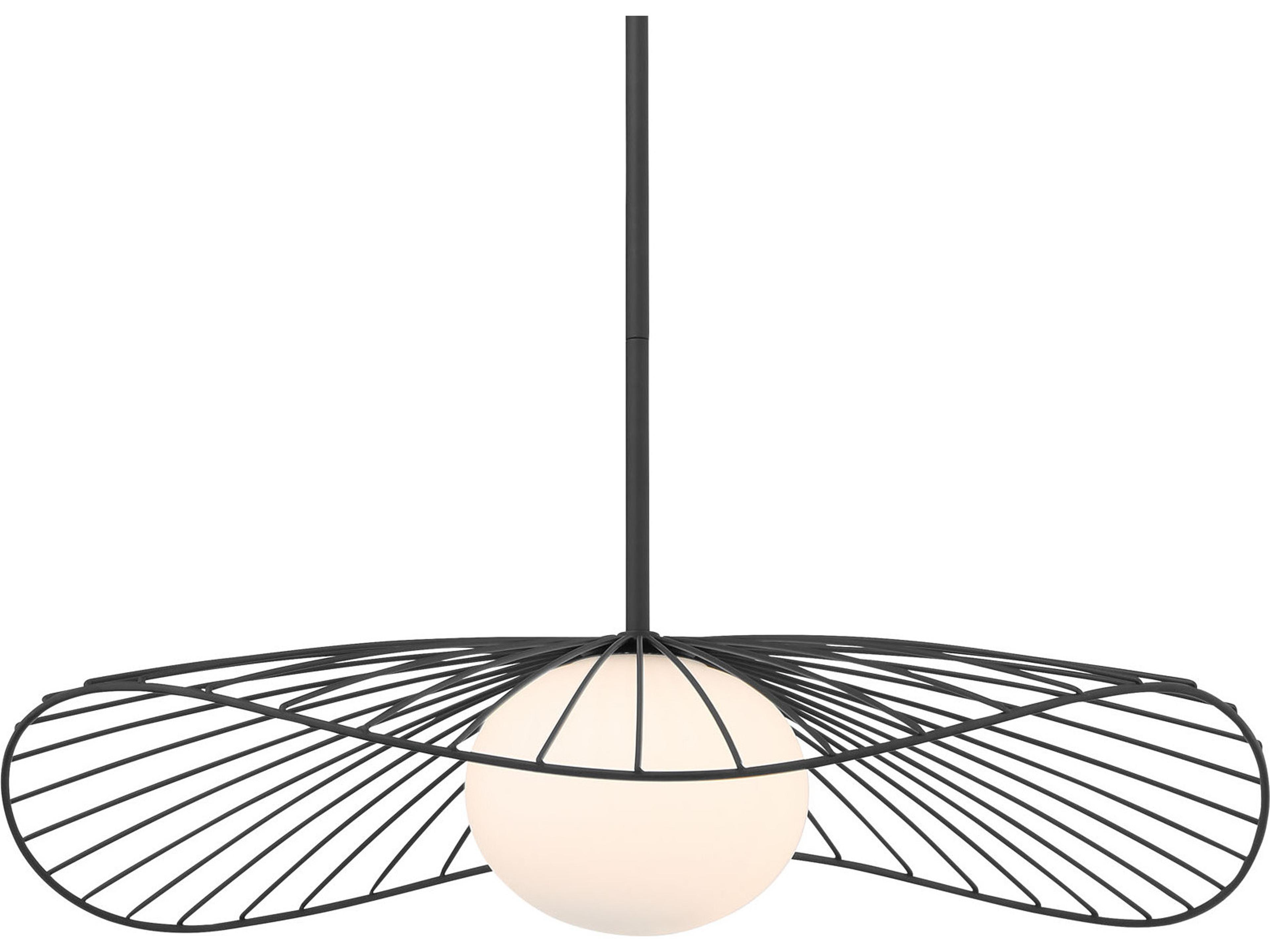 Minka Lavery Langley 1-Light Dark Matte Black Globe Pendant