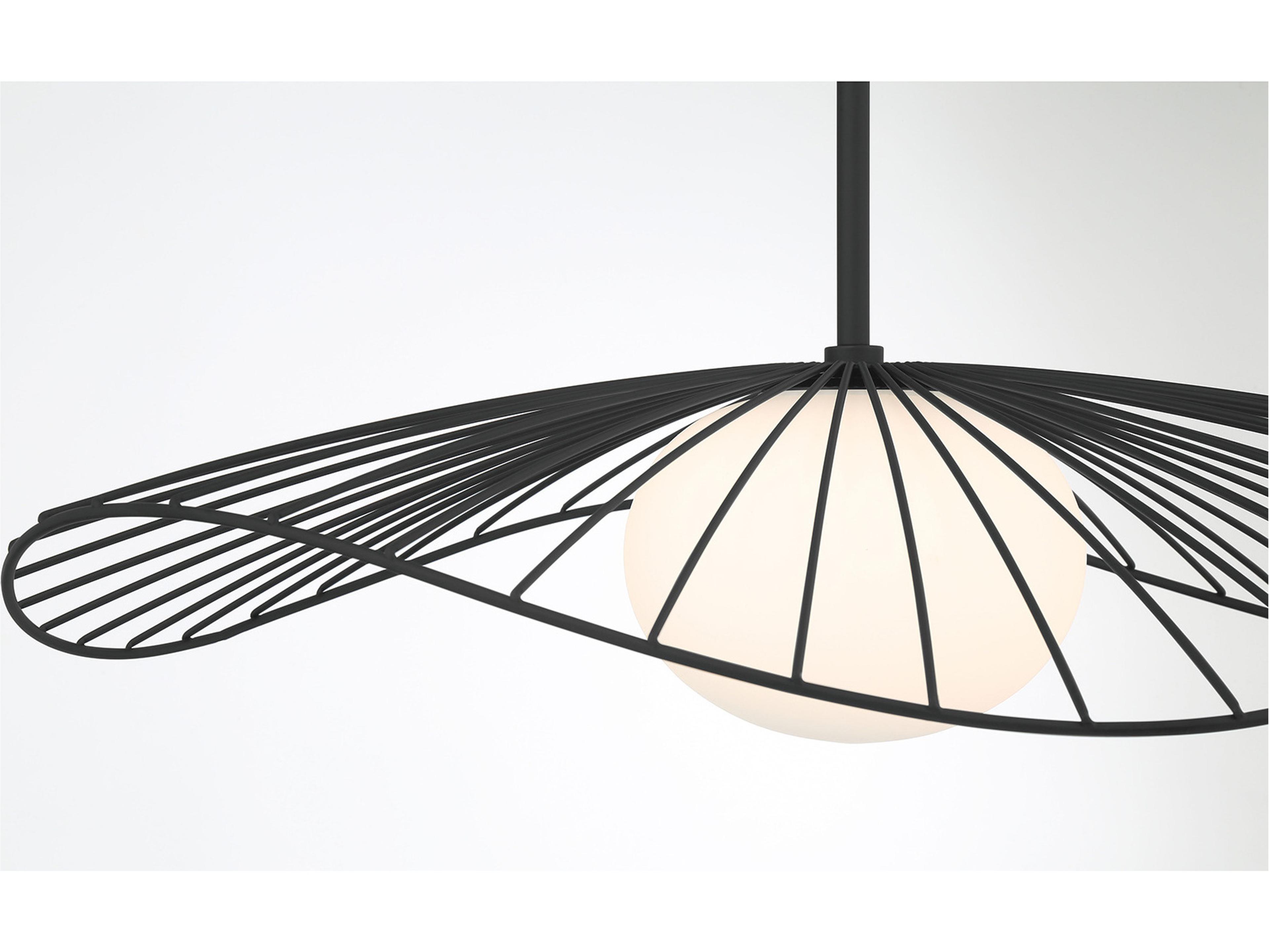 Minka Lavery Langley 1-Light Dark Matte Black Globe Pendant