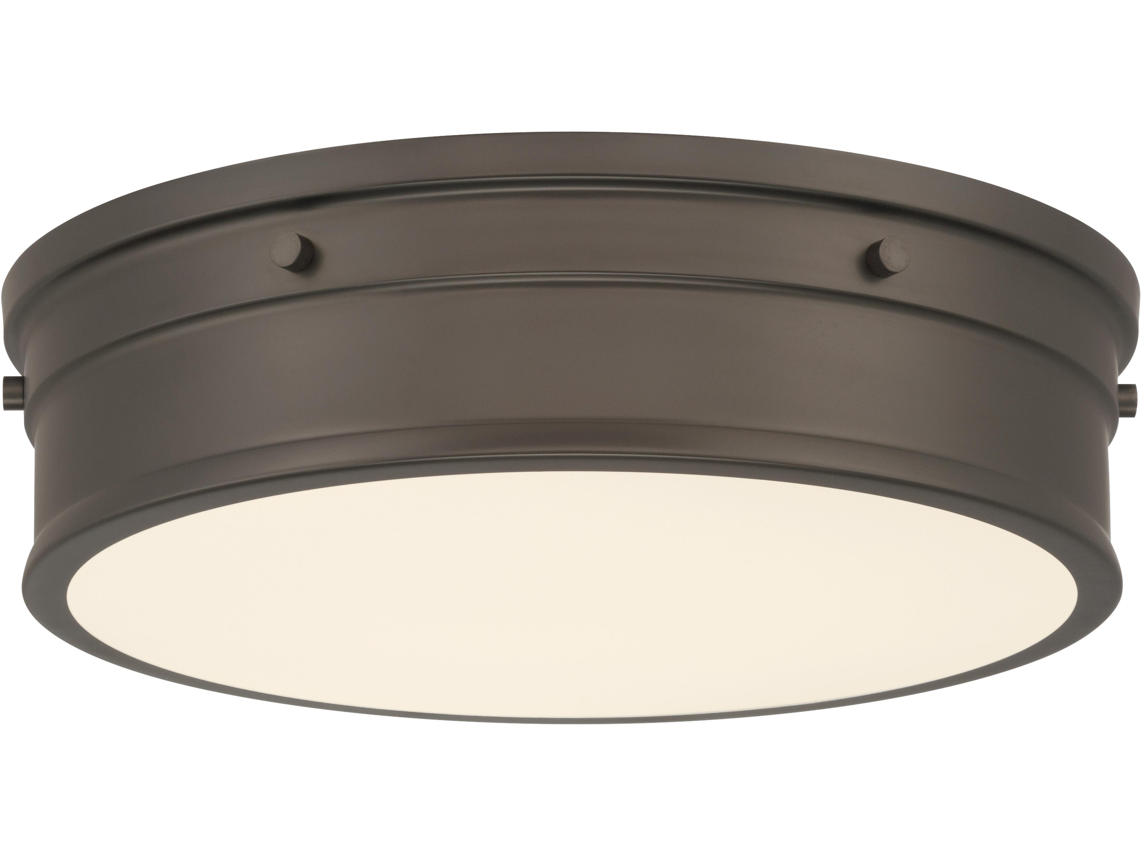 Marnex Plated Dark Bronze Round Flush Mount