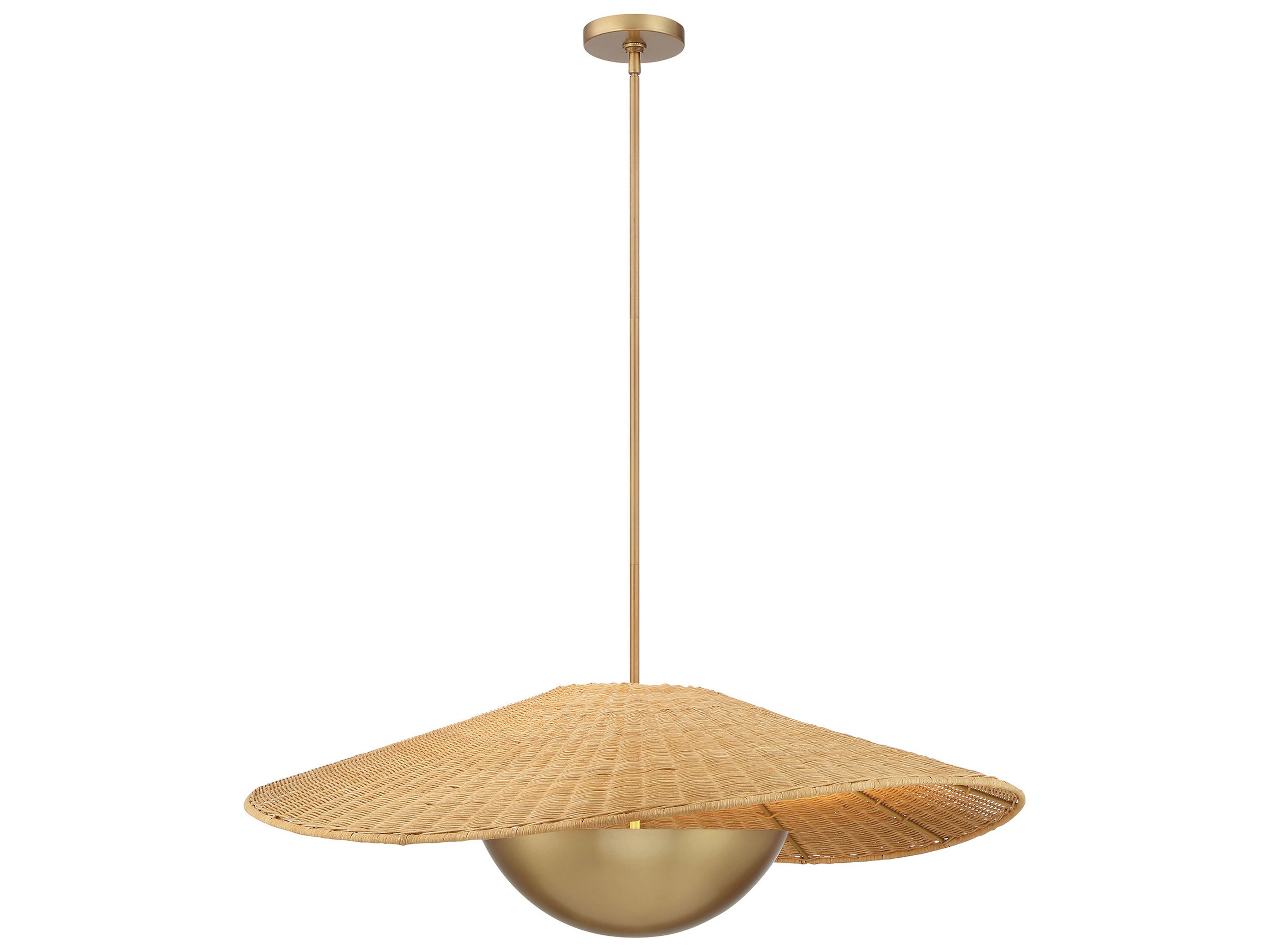 Nestor 3-Light Legacy Brass Dome Pendant