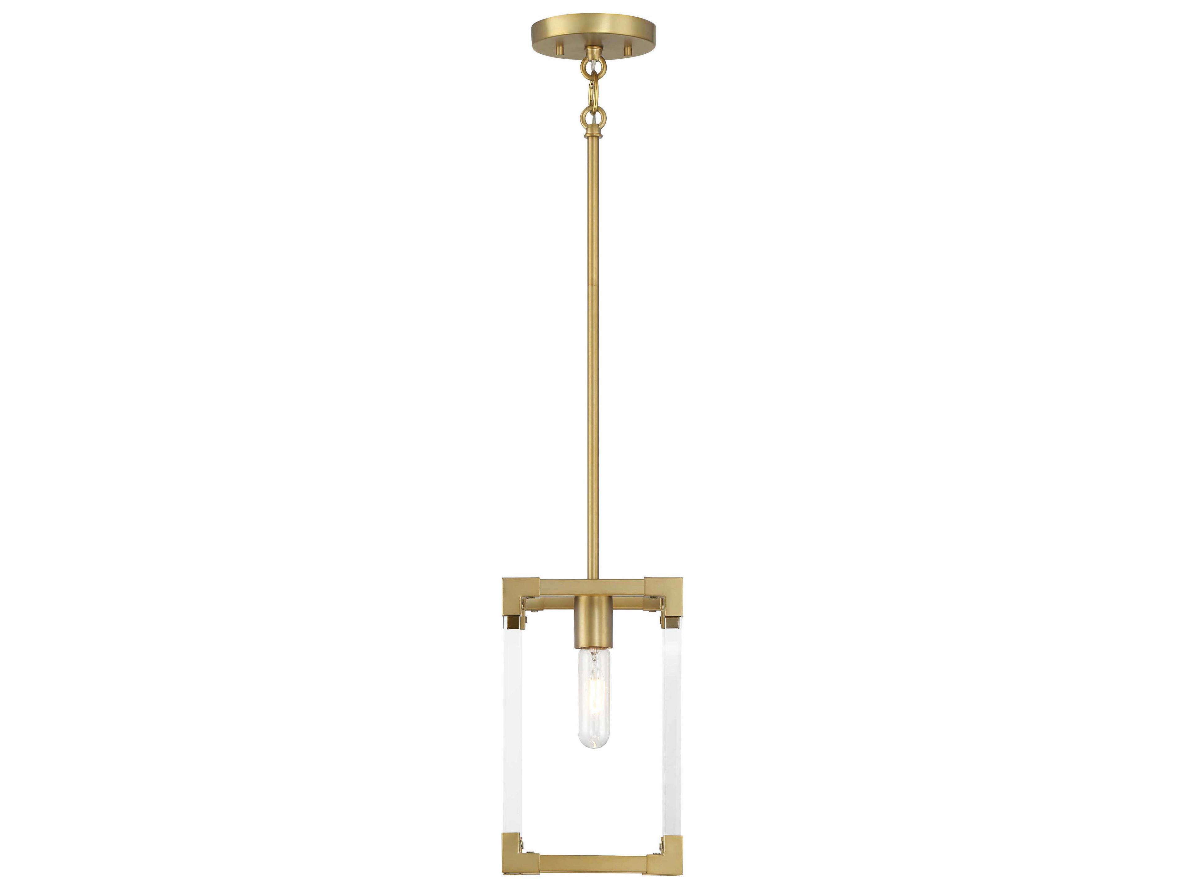 Minka Lavery Oro District 1-Light Soft Brass Mini Pendant