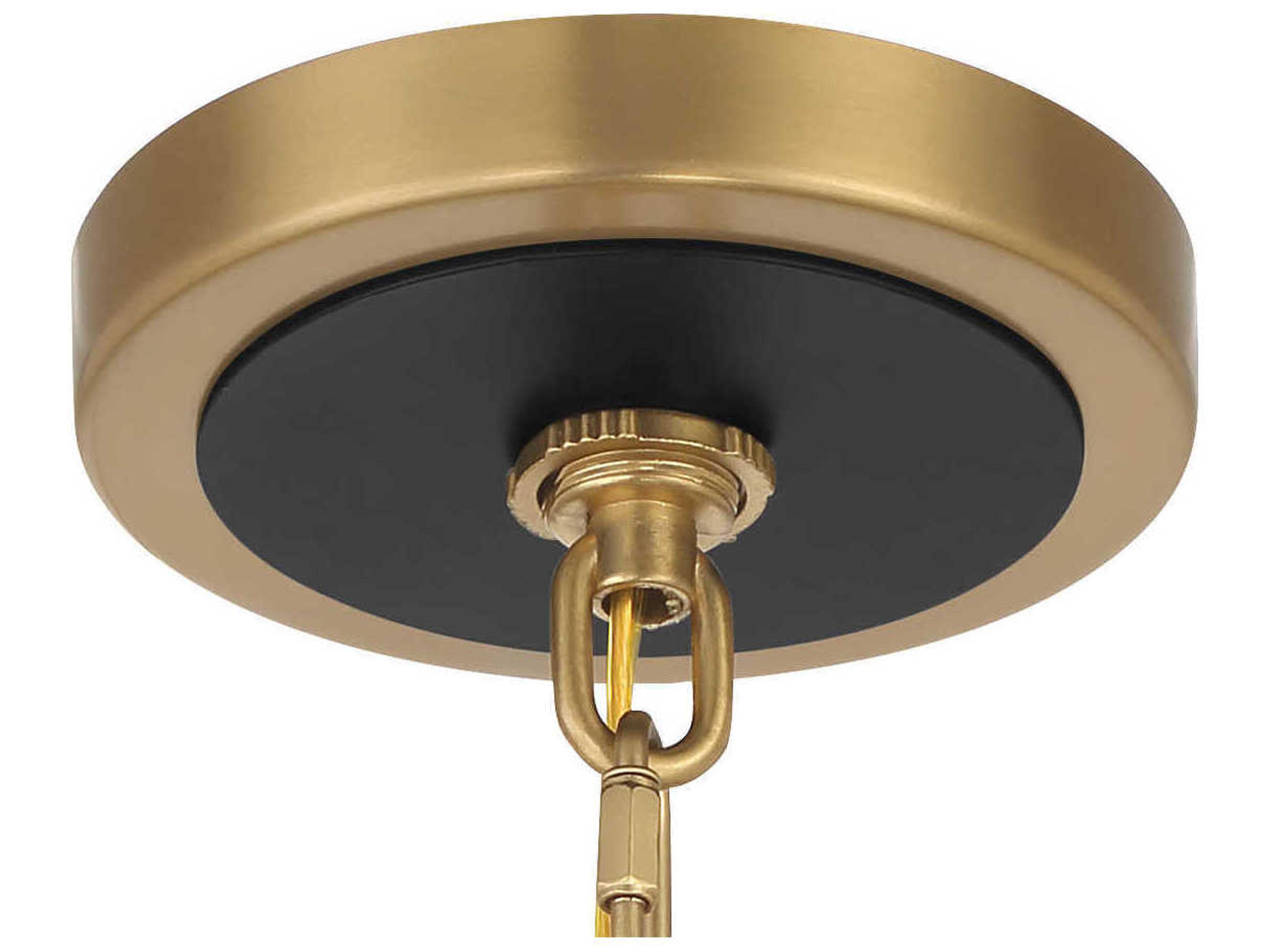 Minka Lavery Colwick 6-Light Coal Black Signature Brass Tiered Pendant