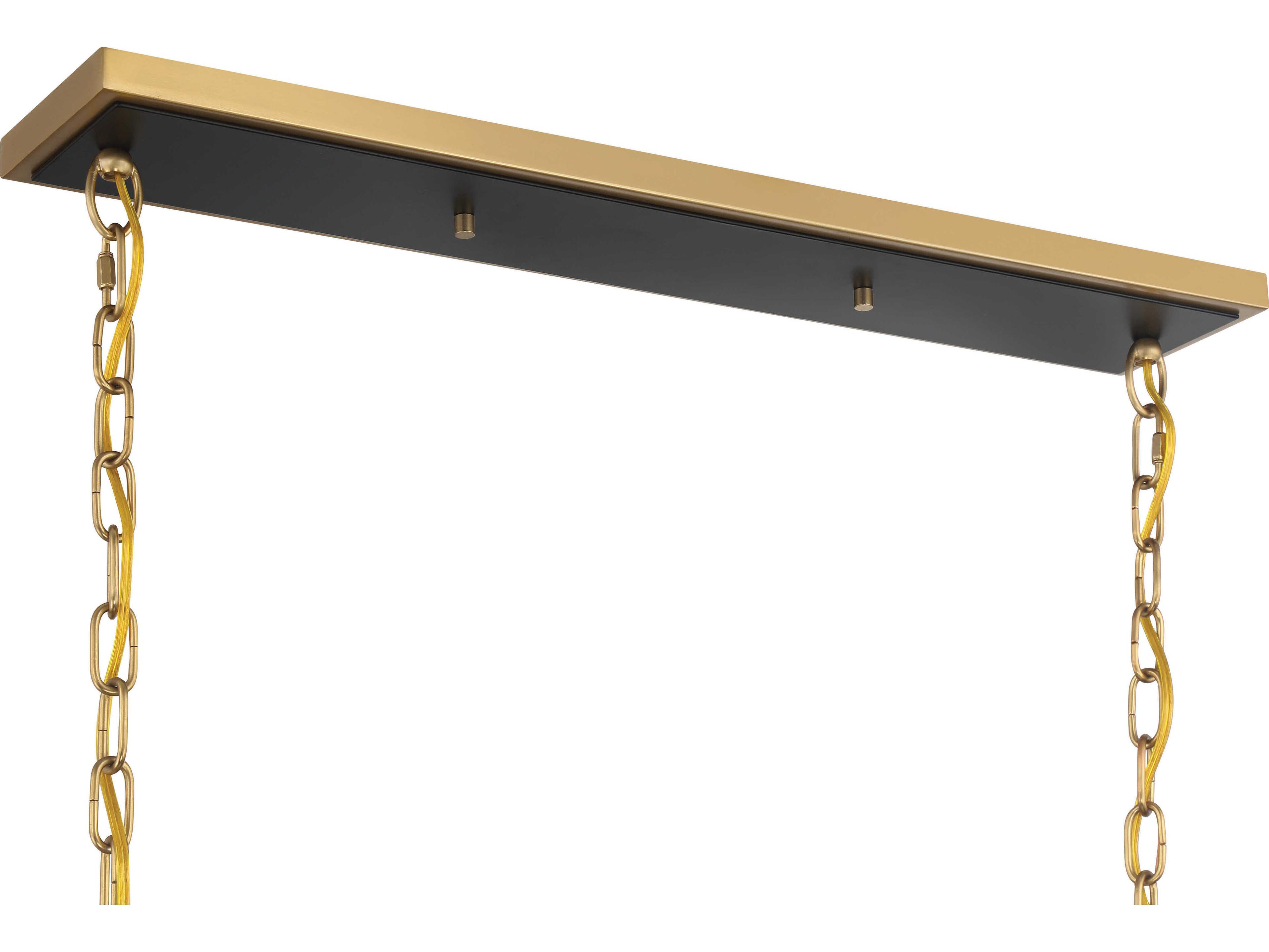 Minka Lavery Colwick 6-Light Coal Black Signature Brass Island Pendant