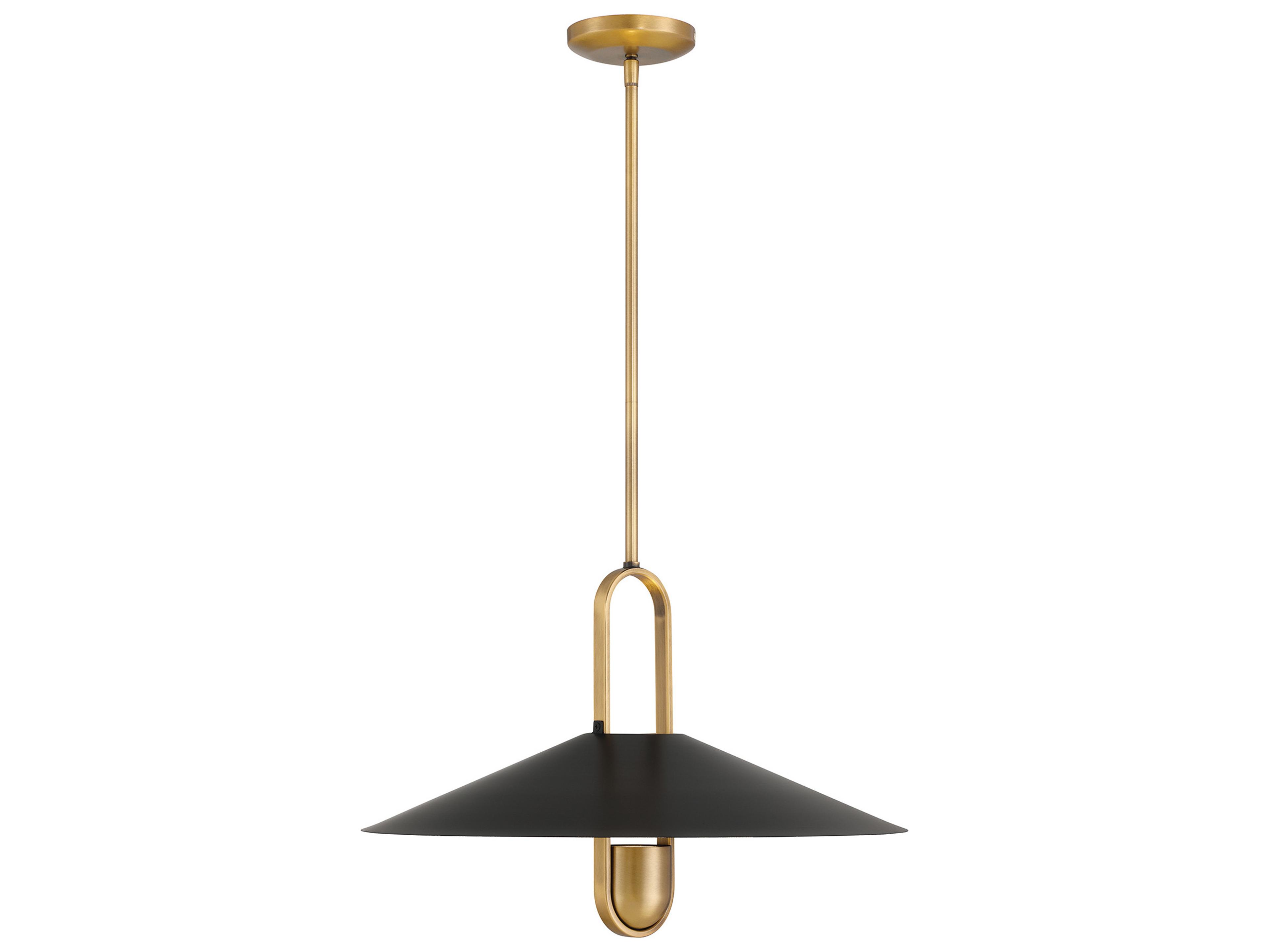 Goldenridge 1-Light Legacy Brass Dark Matte Black Pendant