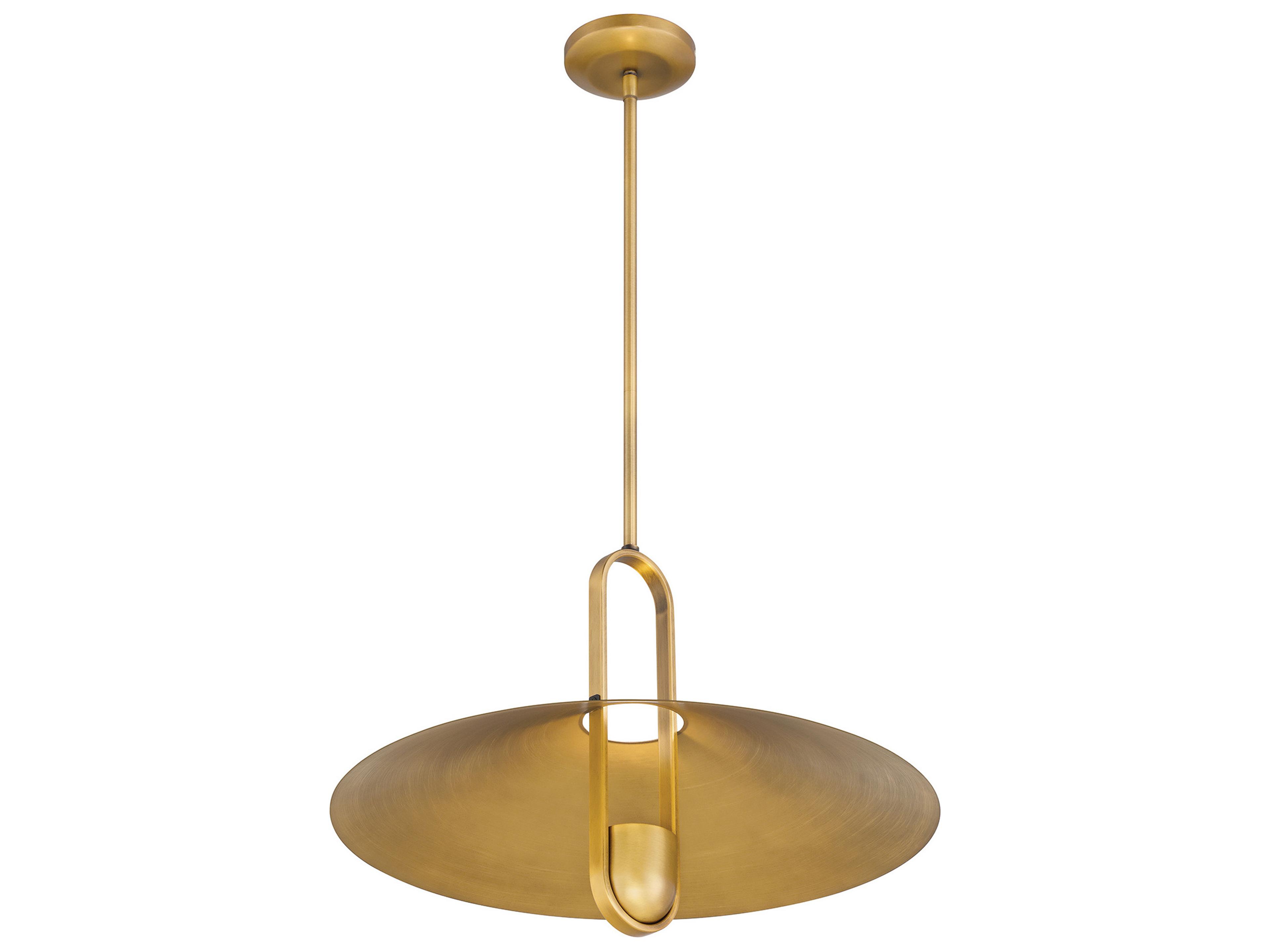 Minka Lavery Goldenridge 1-Light Legacy Brass Dark Matte Black Pendant