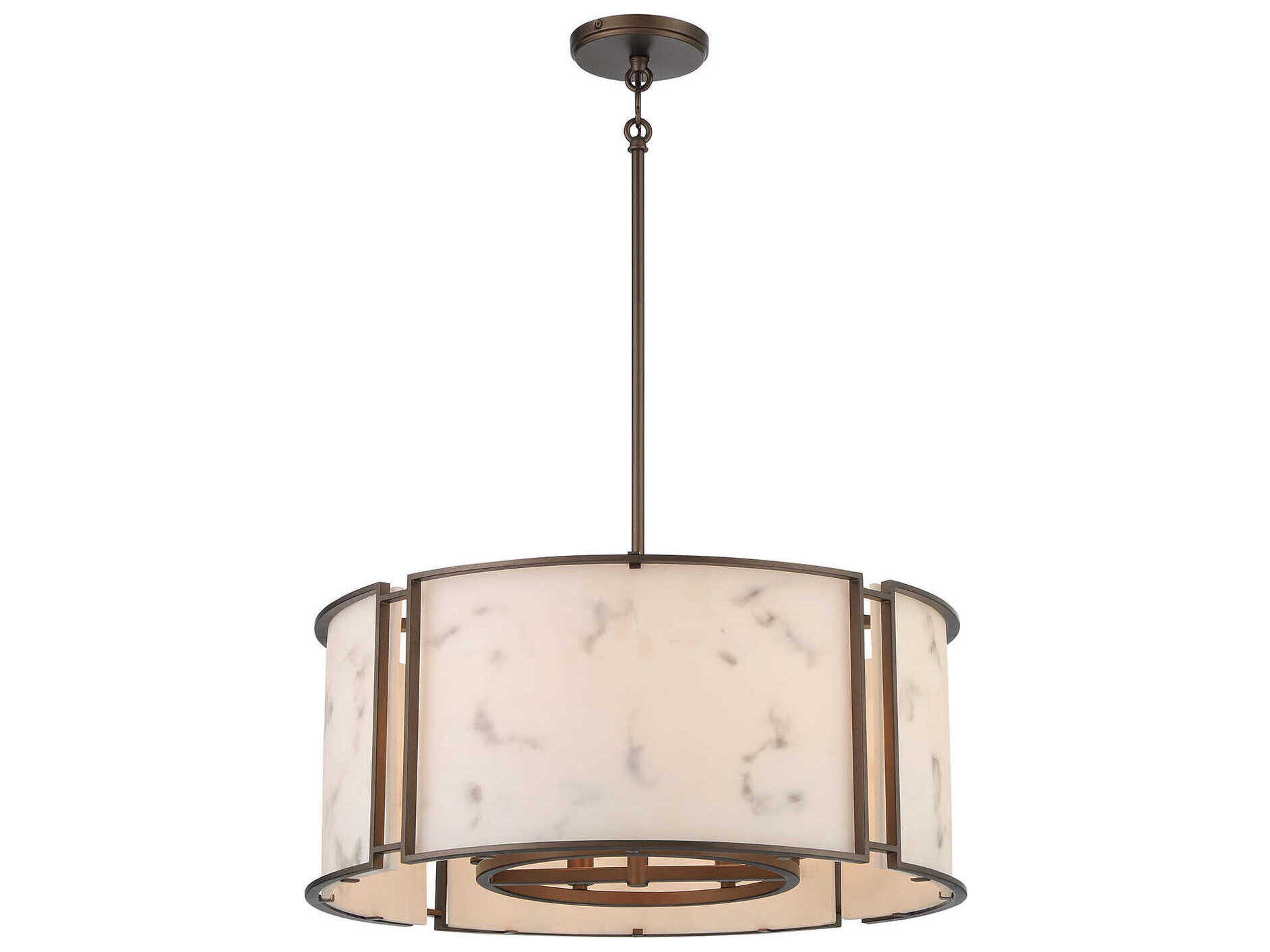 Buchanan 6-Light Hellenic Bronze Drum Pendant