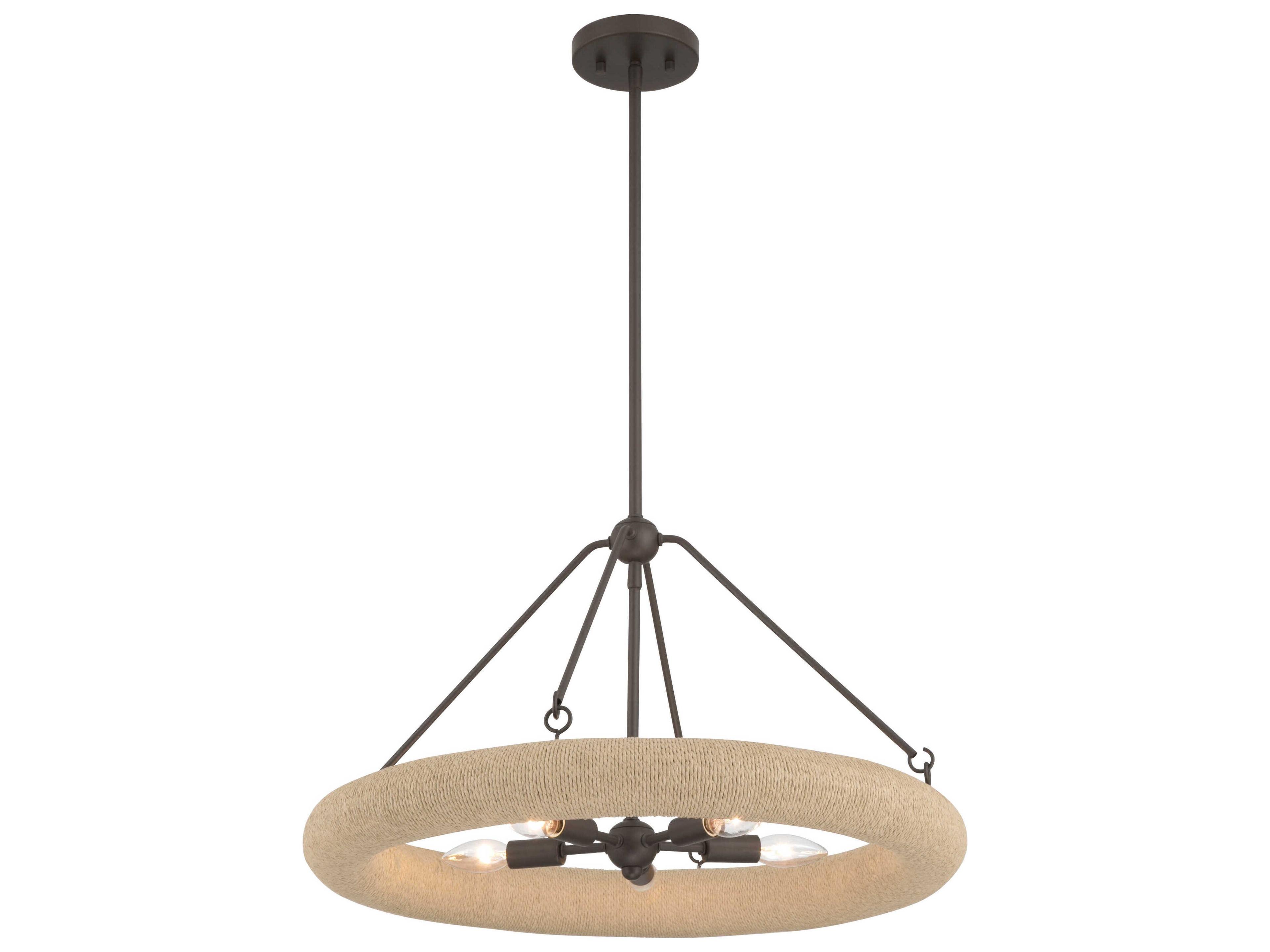 Aeris 5-Light Dark Bronze Round Pendant