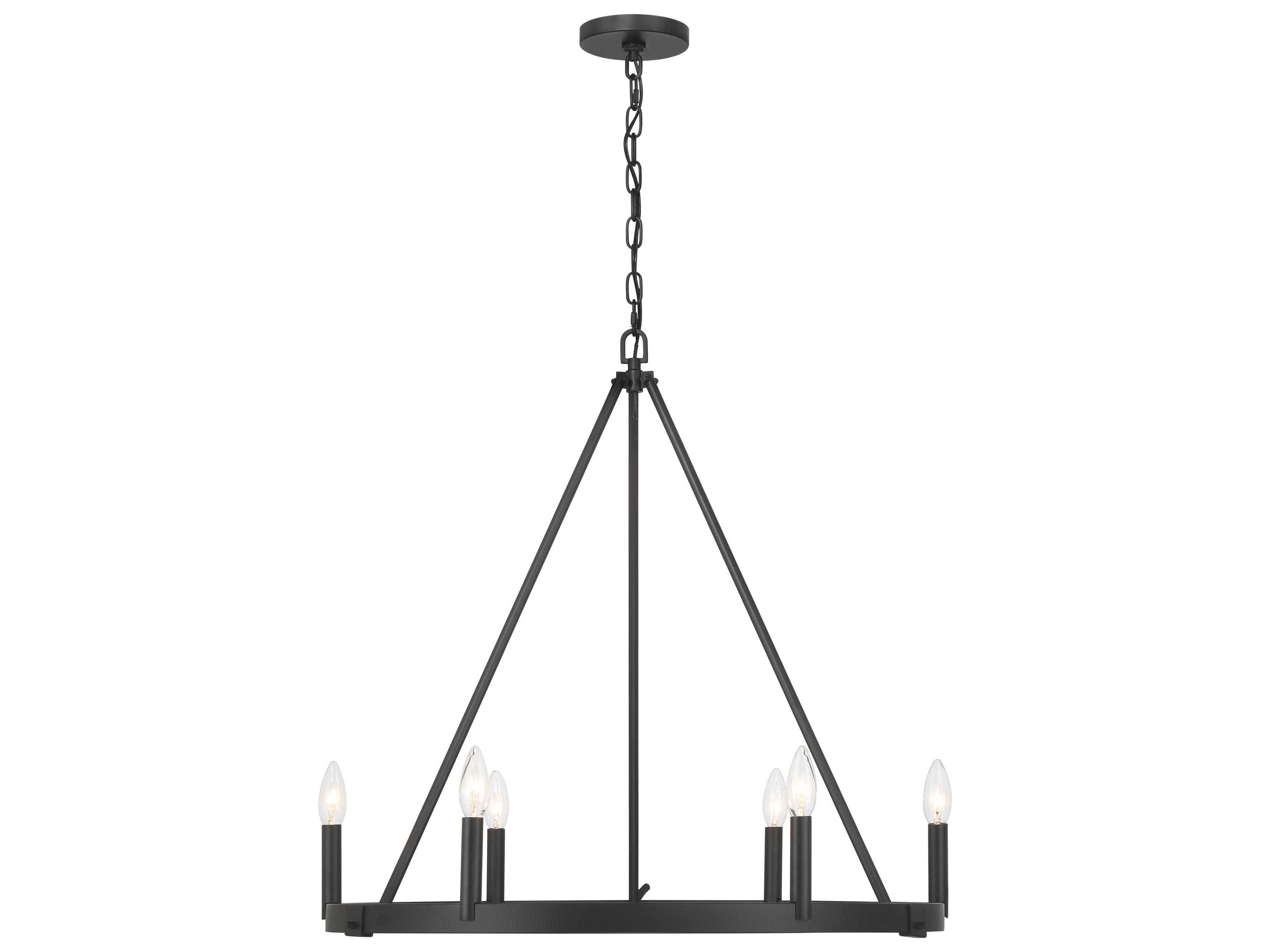 Dutton 6-Light Coal Black Chandelier