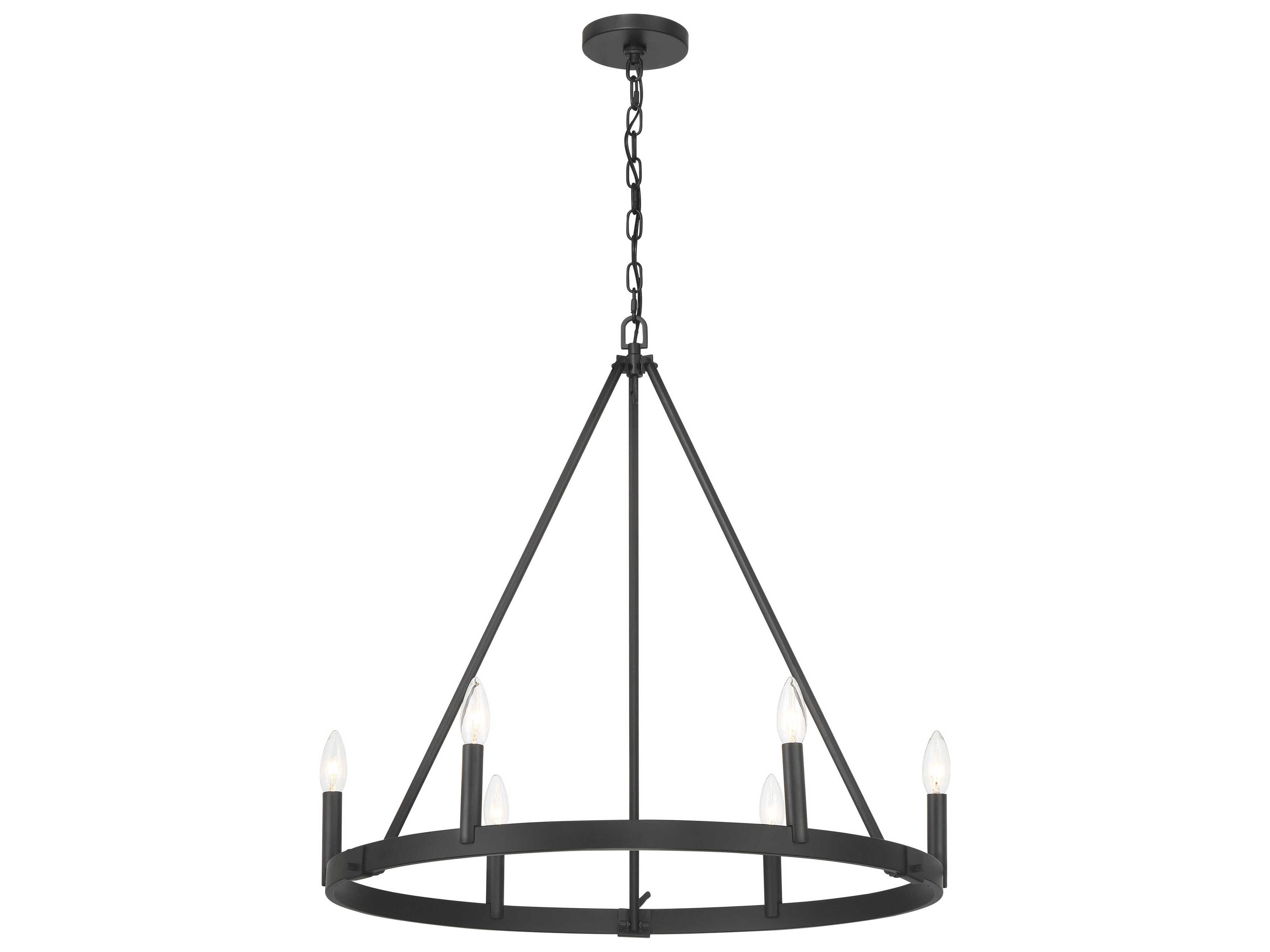 Minka Lavery Dutton 6-Light Coal Black Chandelier