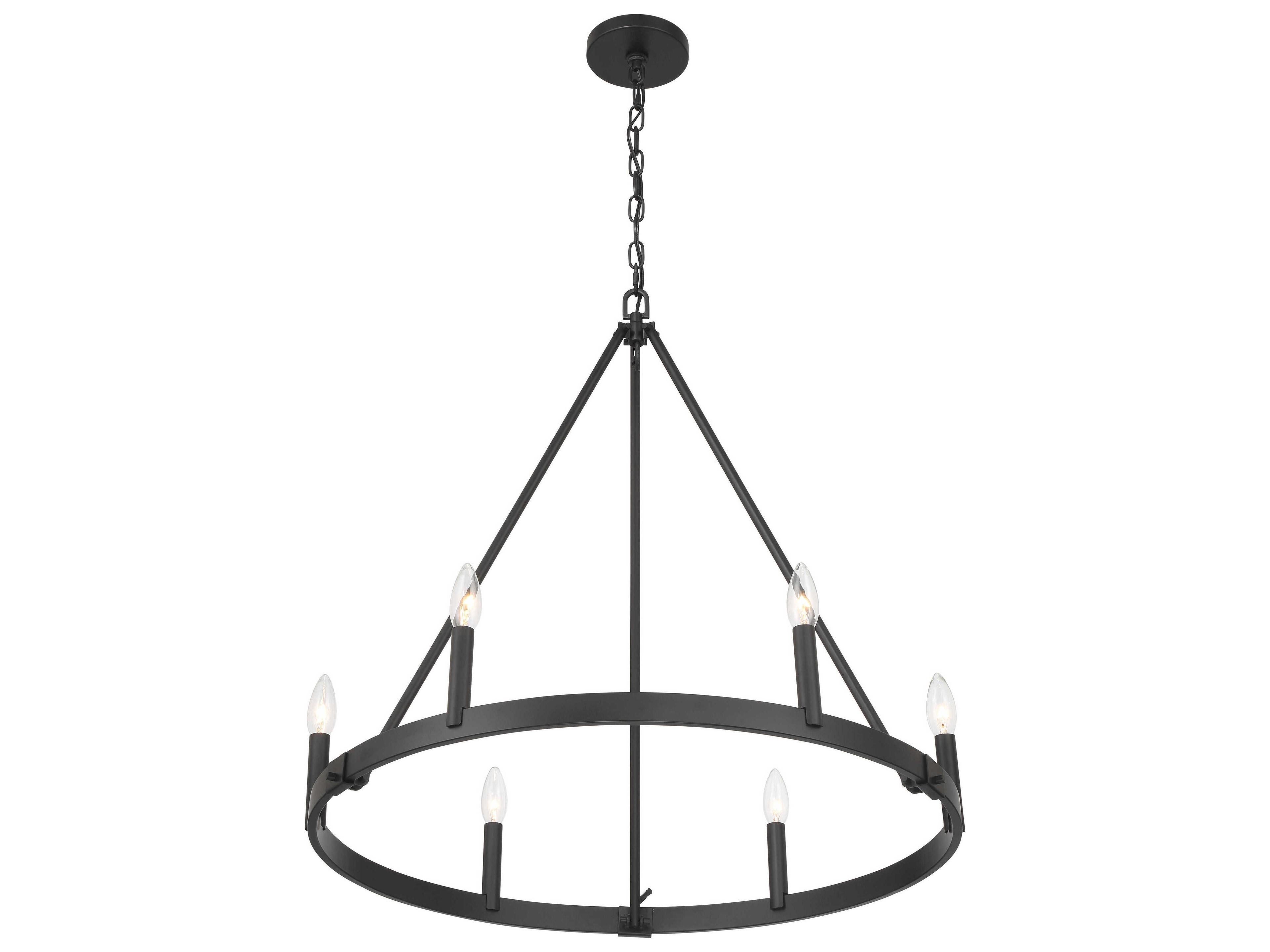 Minka Lavery Dutton 6-Light Coal Black Chandelier