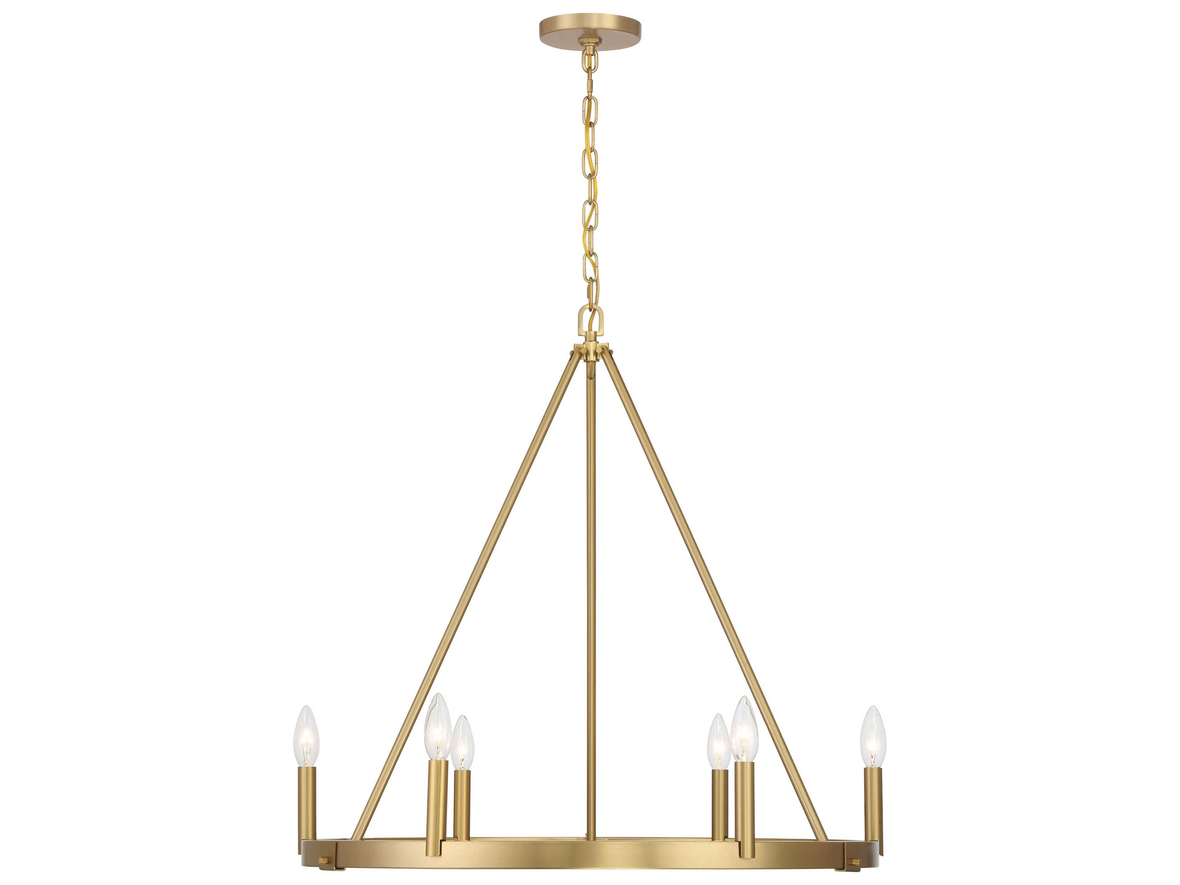 Dutton 6-Light Signature Brass Chandelier