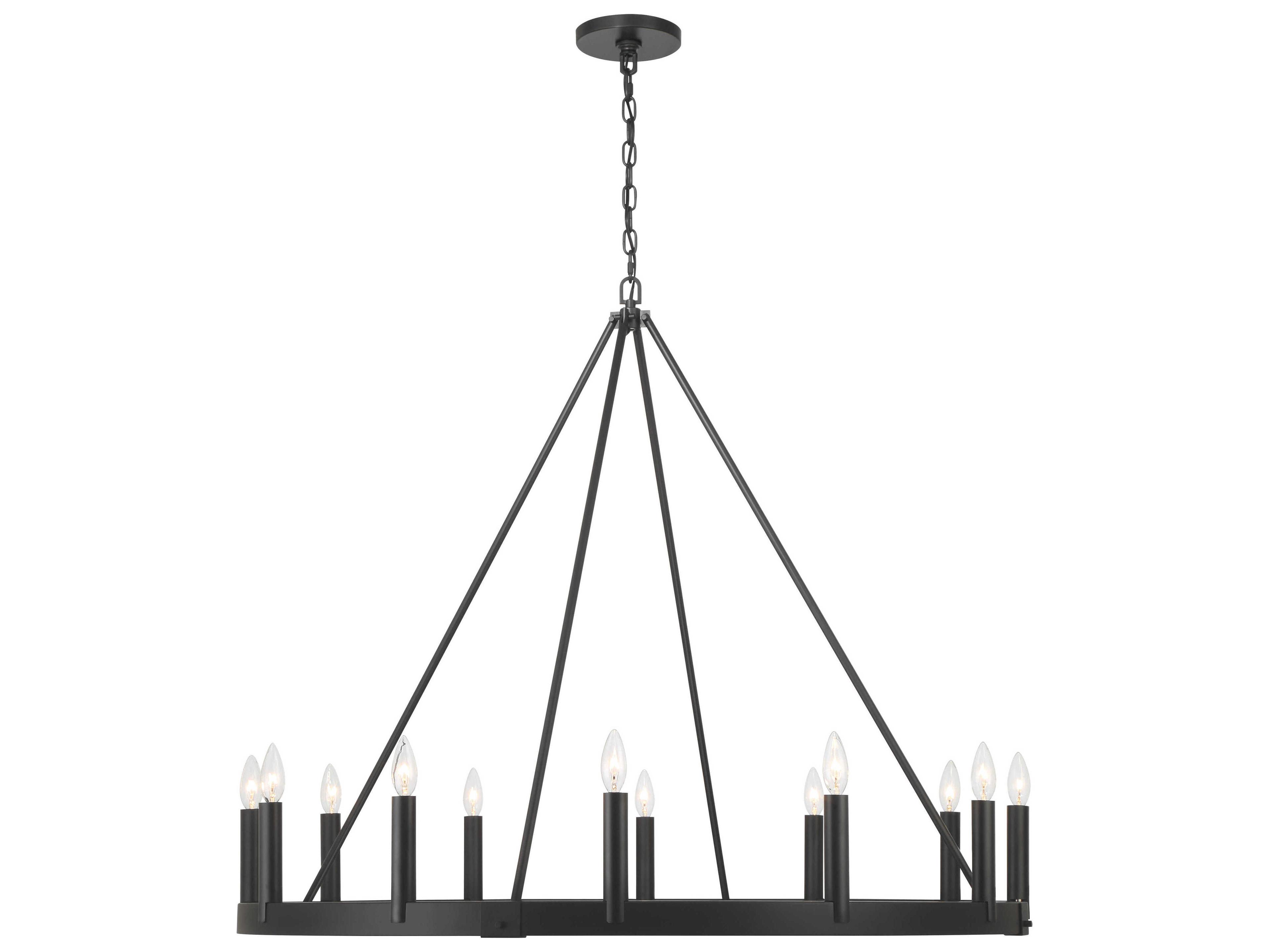 Dutton 12-Light Coal Black Chandelier