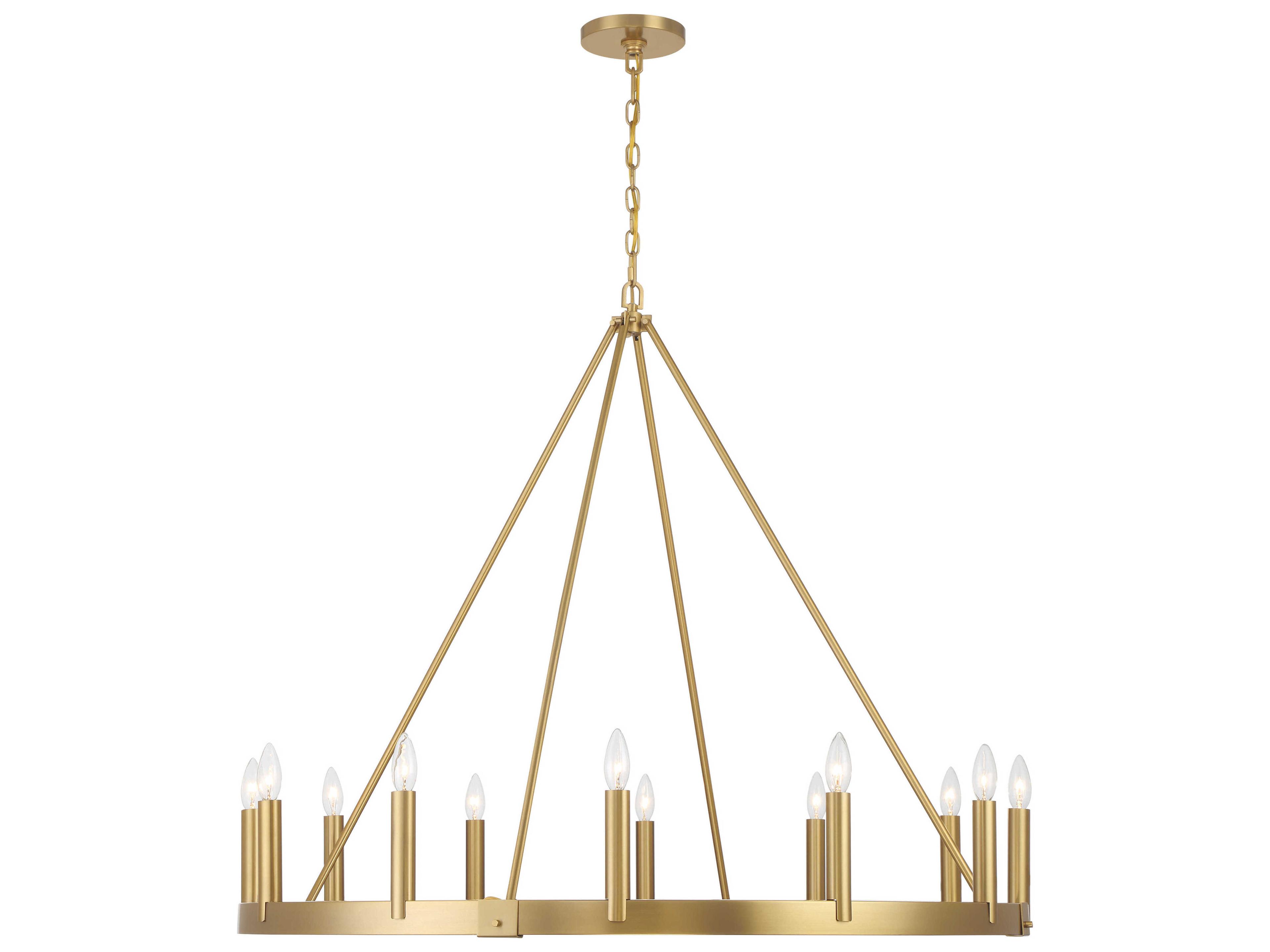 Dutton 12-Light Signature Brass Chandelier