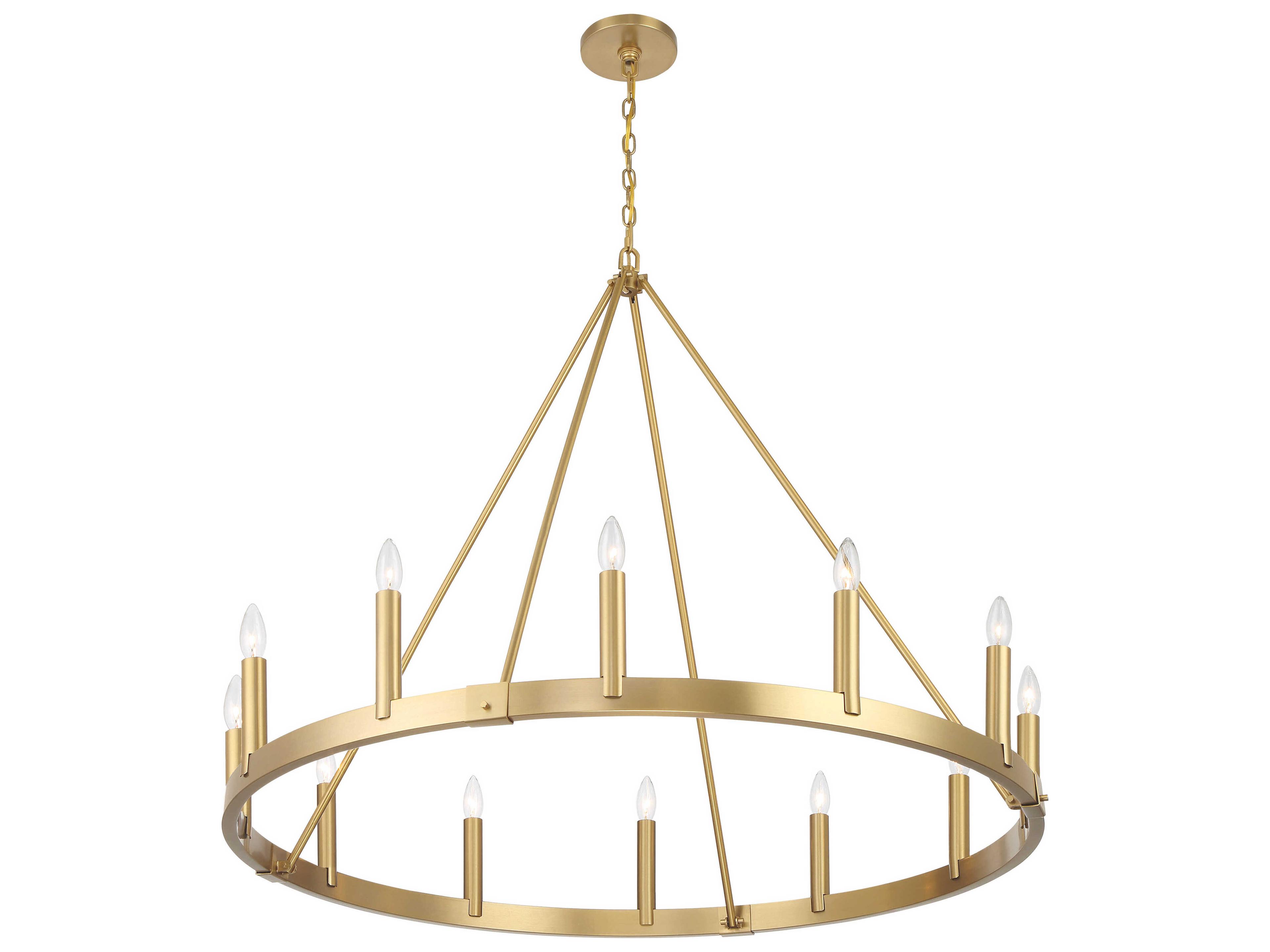 Minka Lavery Dutton 12-Light Signature Brass Chandelier