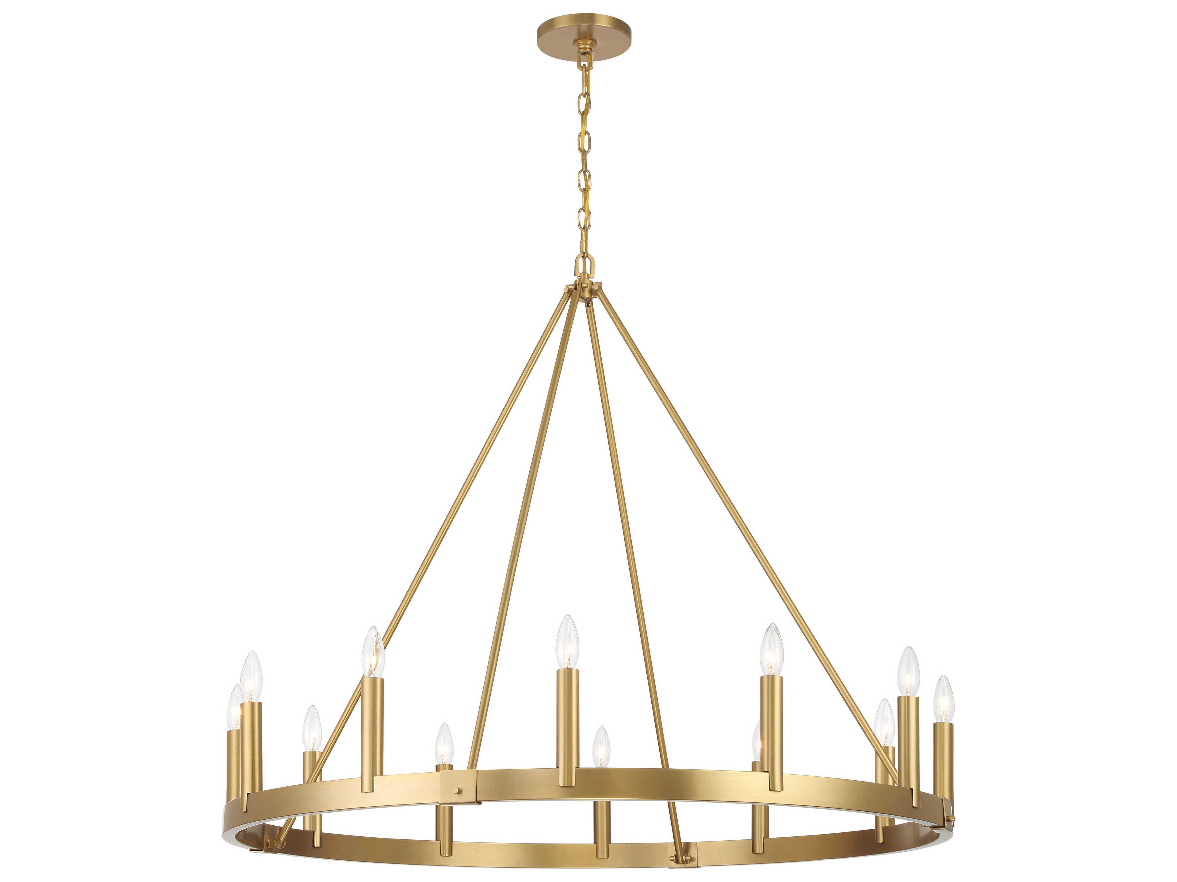 Minka Lavery Dutton 12-Light Signature Brass Chandelier