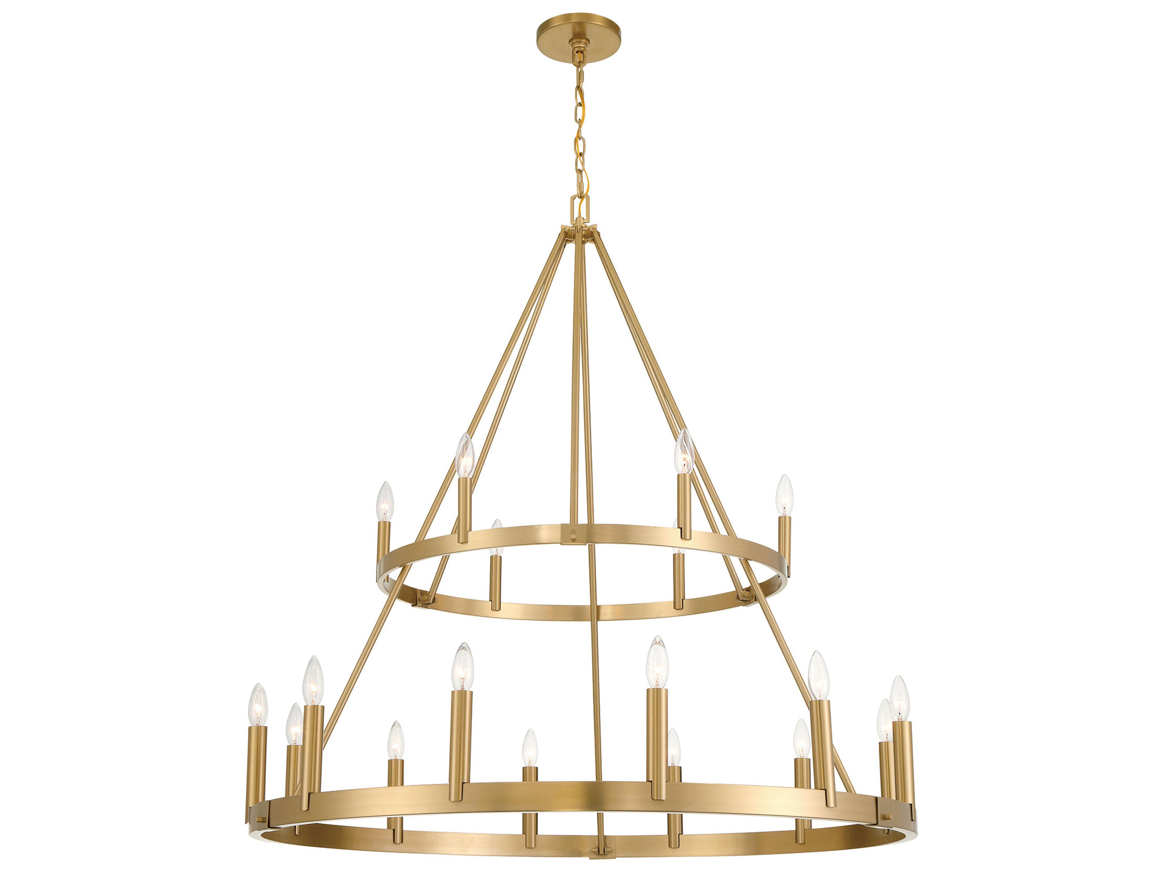 Minka Lavery Dutton 18-Light Signature Brass Candelabra Chandelier