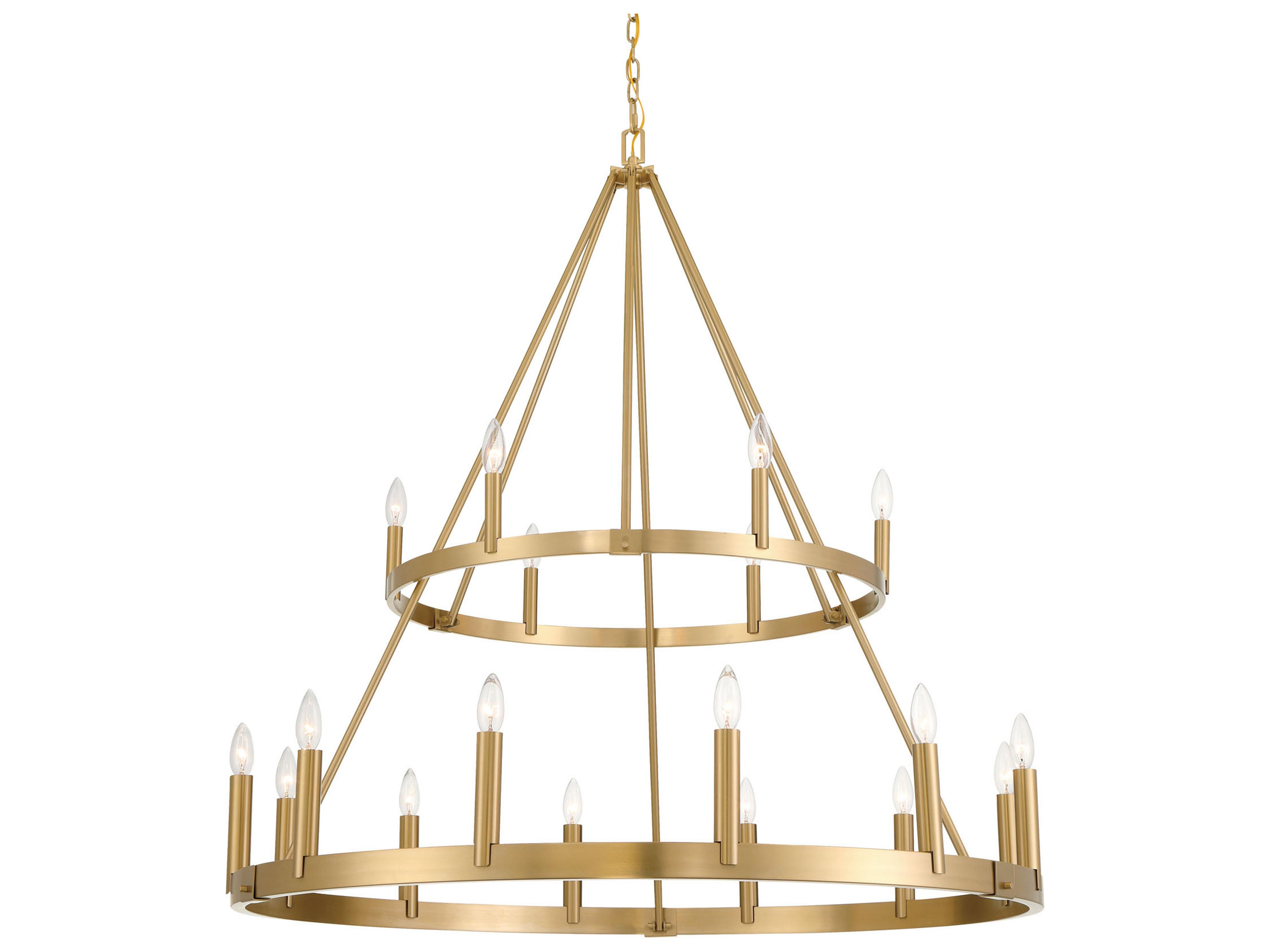Minka Lavery Dutton 18-Light Signature Brass Candelabra Chandelier