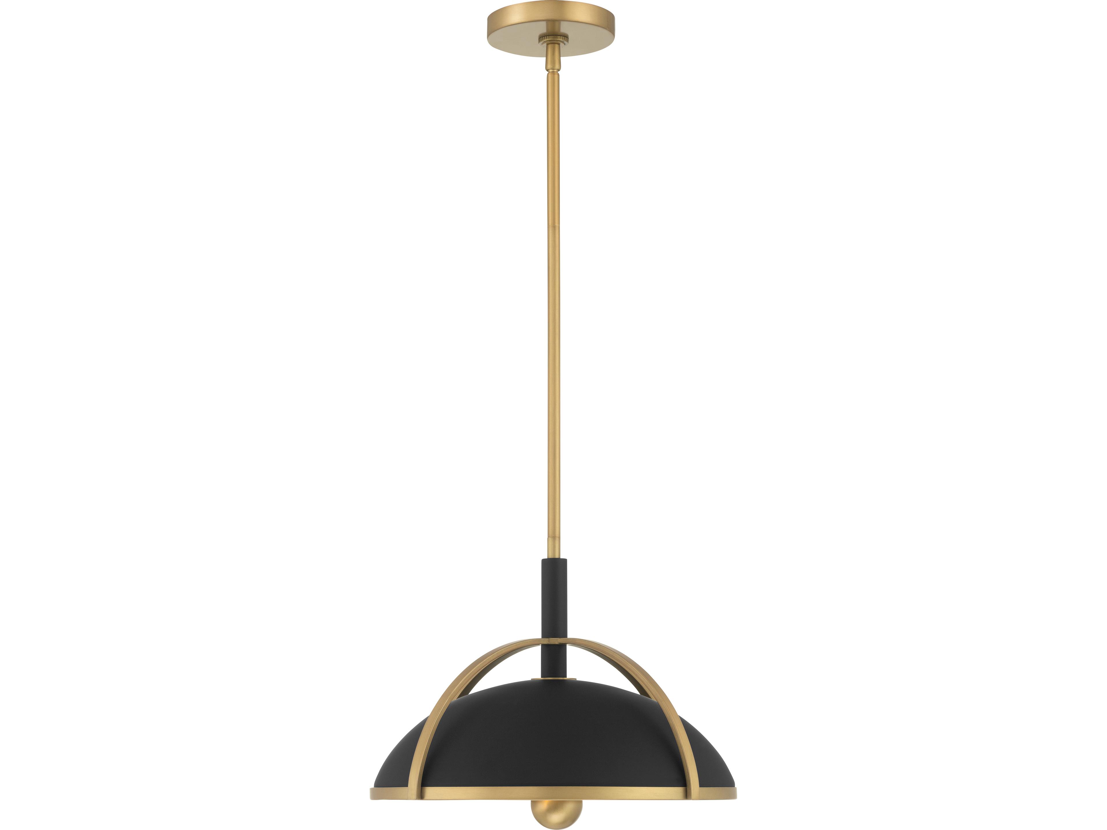 Minka Lavery Yorkshire 2-Light Dark Matte Black Dome Pendant