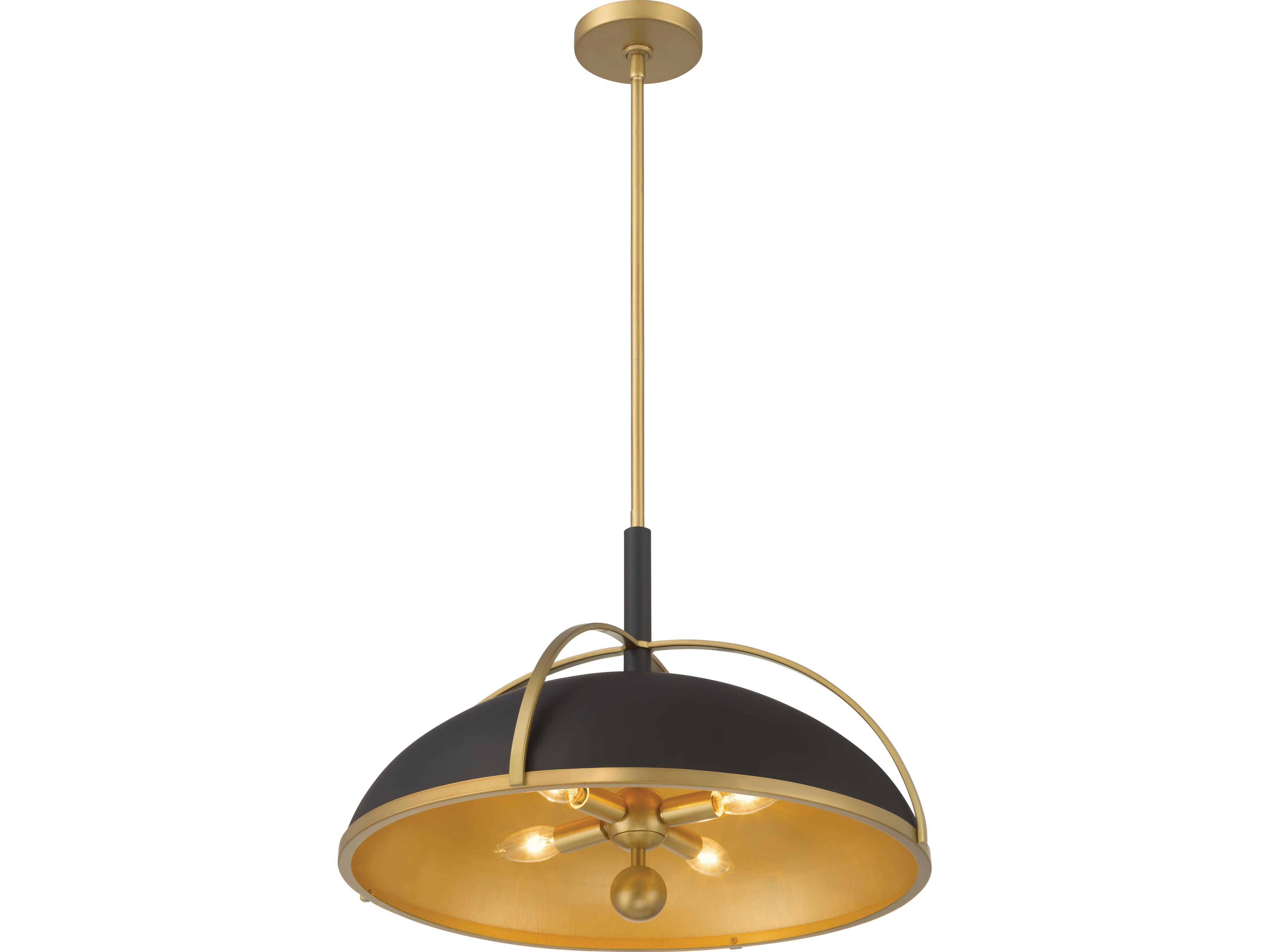 Minka Lavery Yorkshire 4-Light Dark Matte Black Dome Pendant