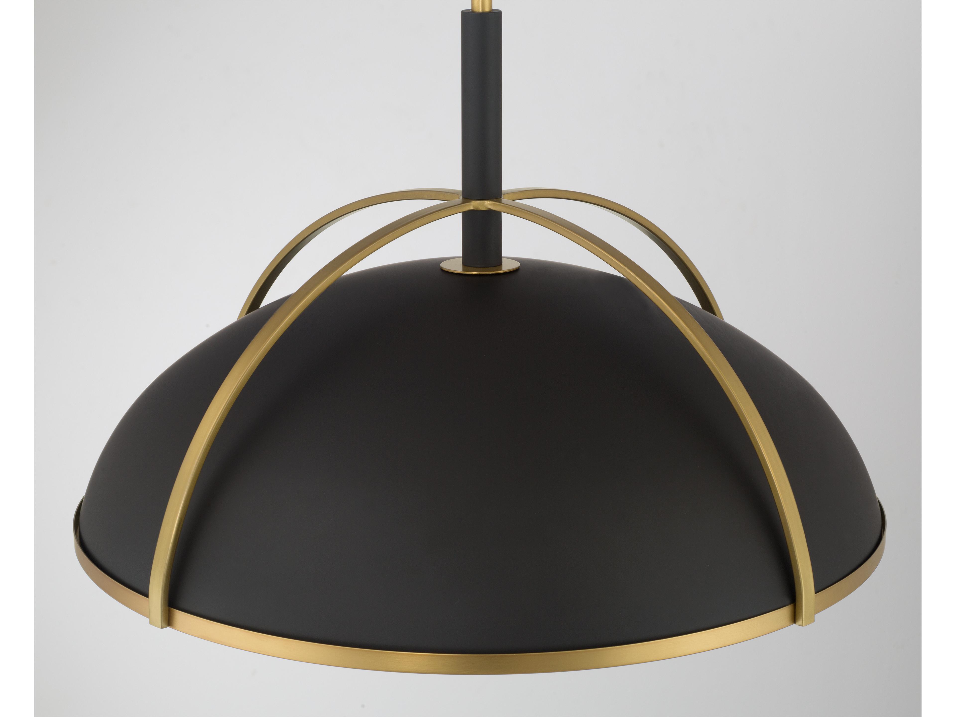 Minka Lavery Yorkshire 4-Light Dark Matte Black Dome Pendant