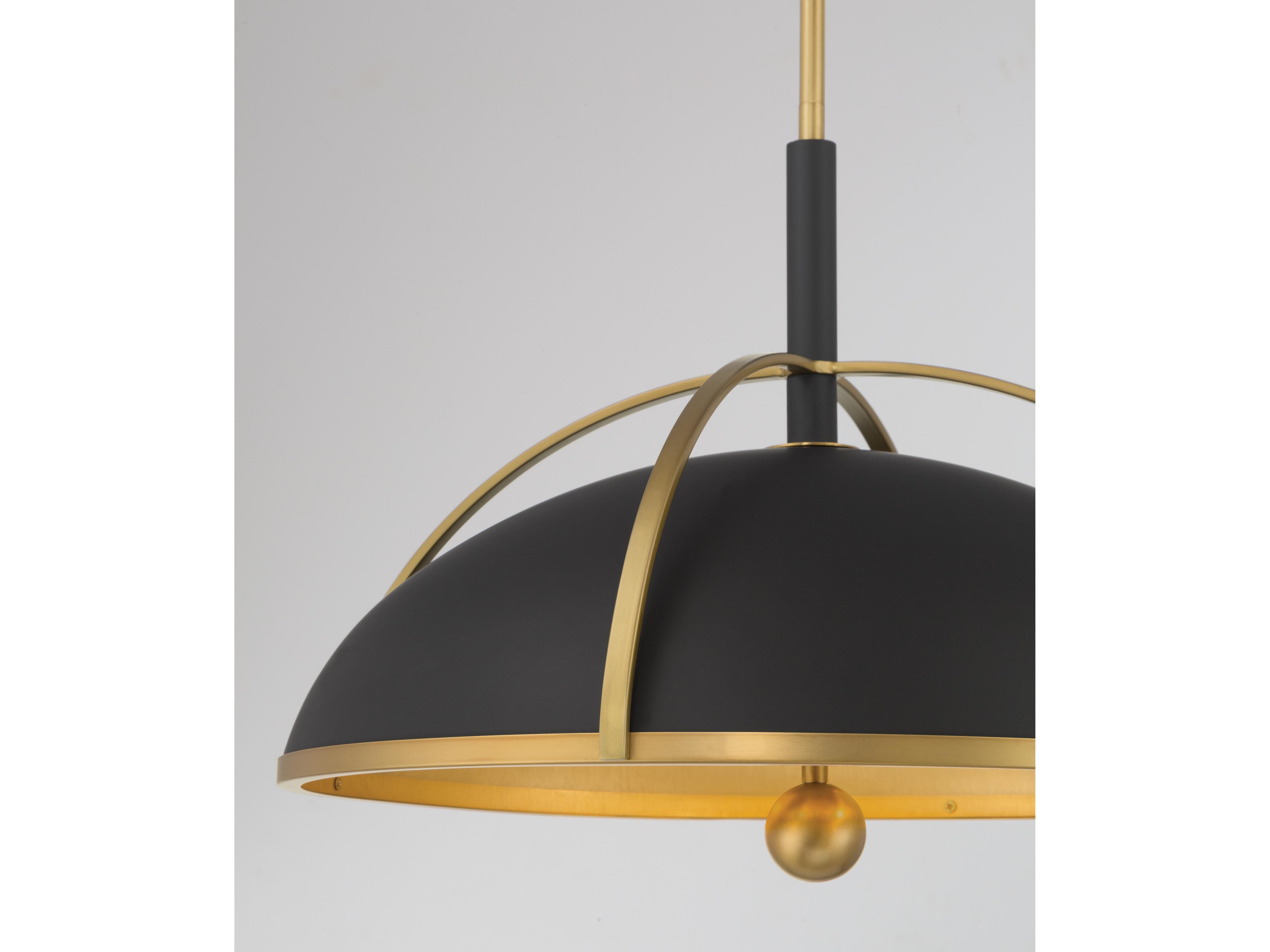 Minka Lavery Yorkshire 4-Light Dark Matte Black Dome Pendant