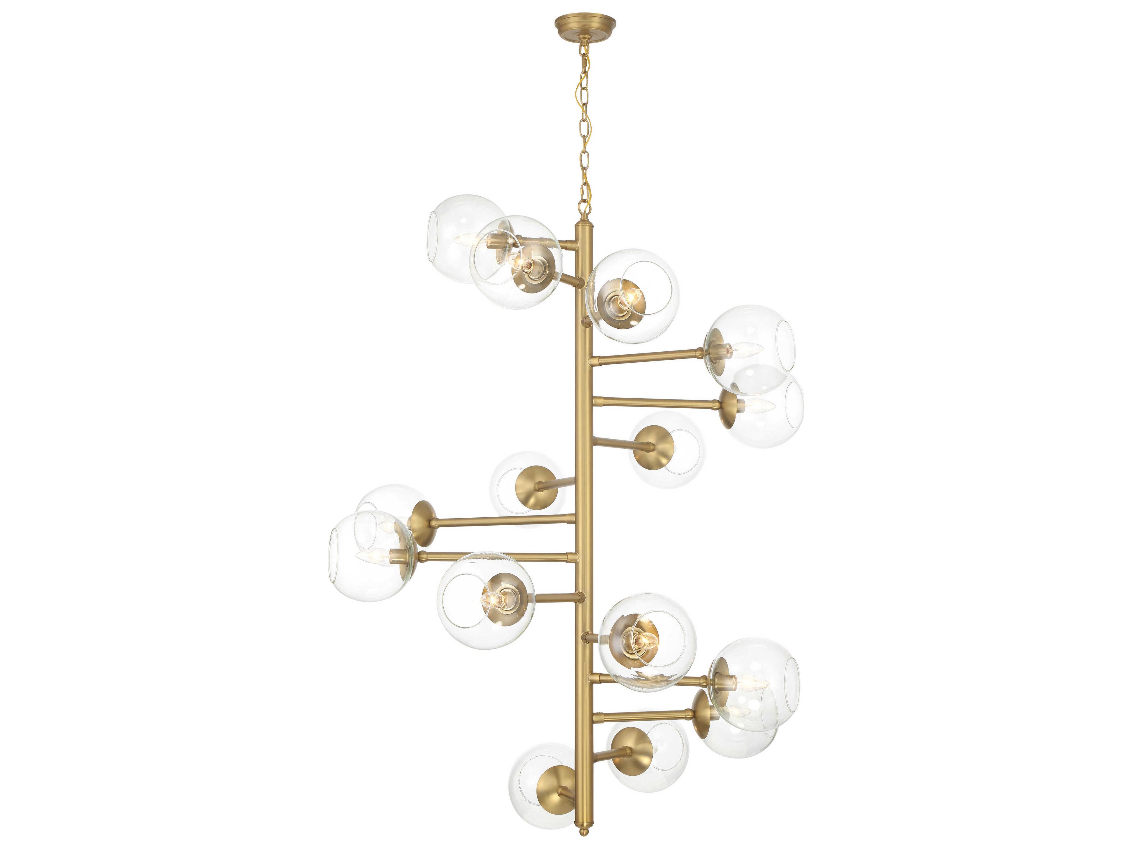 Minka Lavery Millikan 15-Light Signature Brass Globe Tiered Pendant