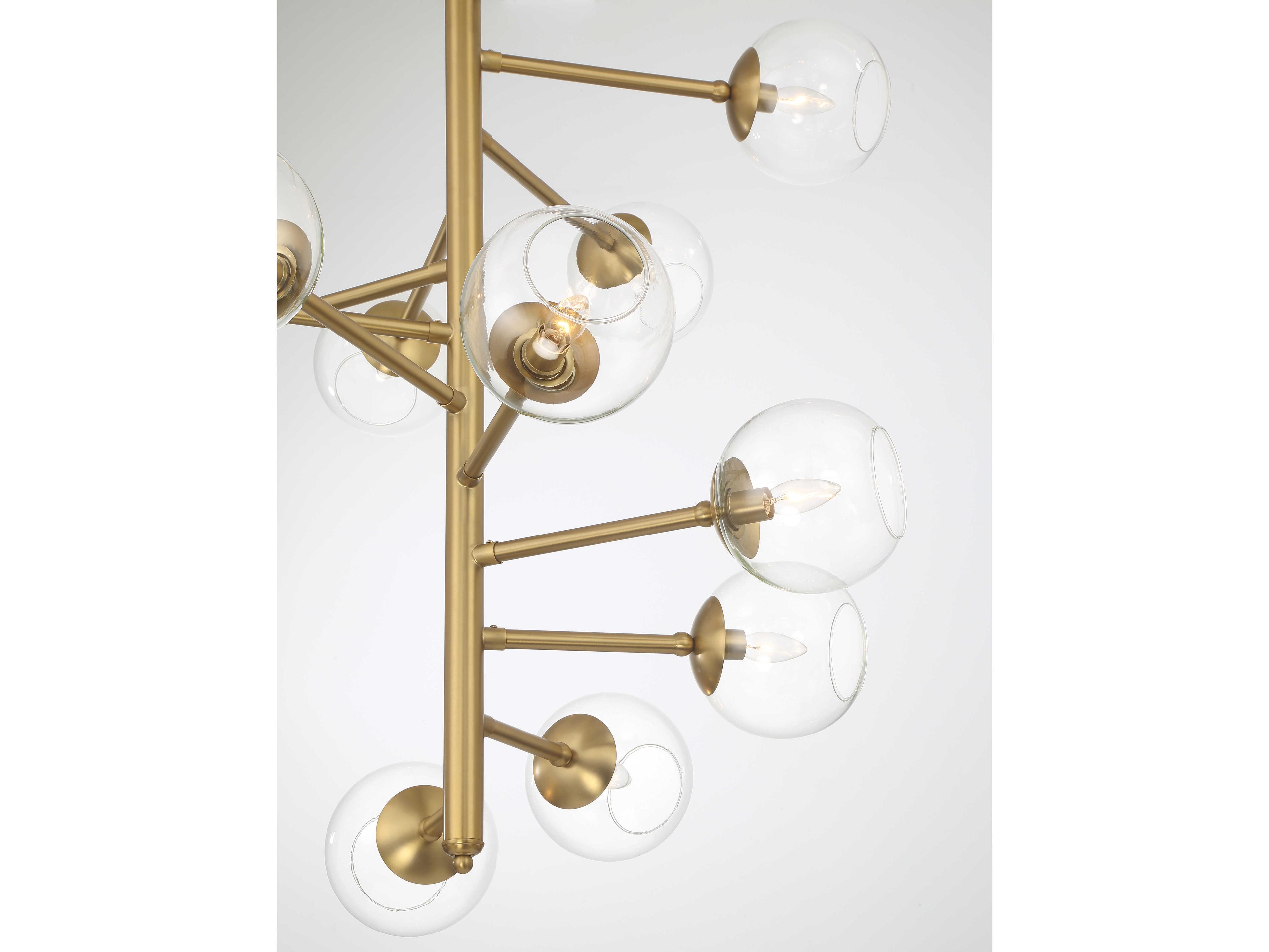 Minka Lavery Millikan 15-Light Signature Brass Globe Tiered Pendant