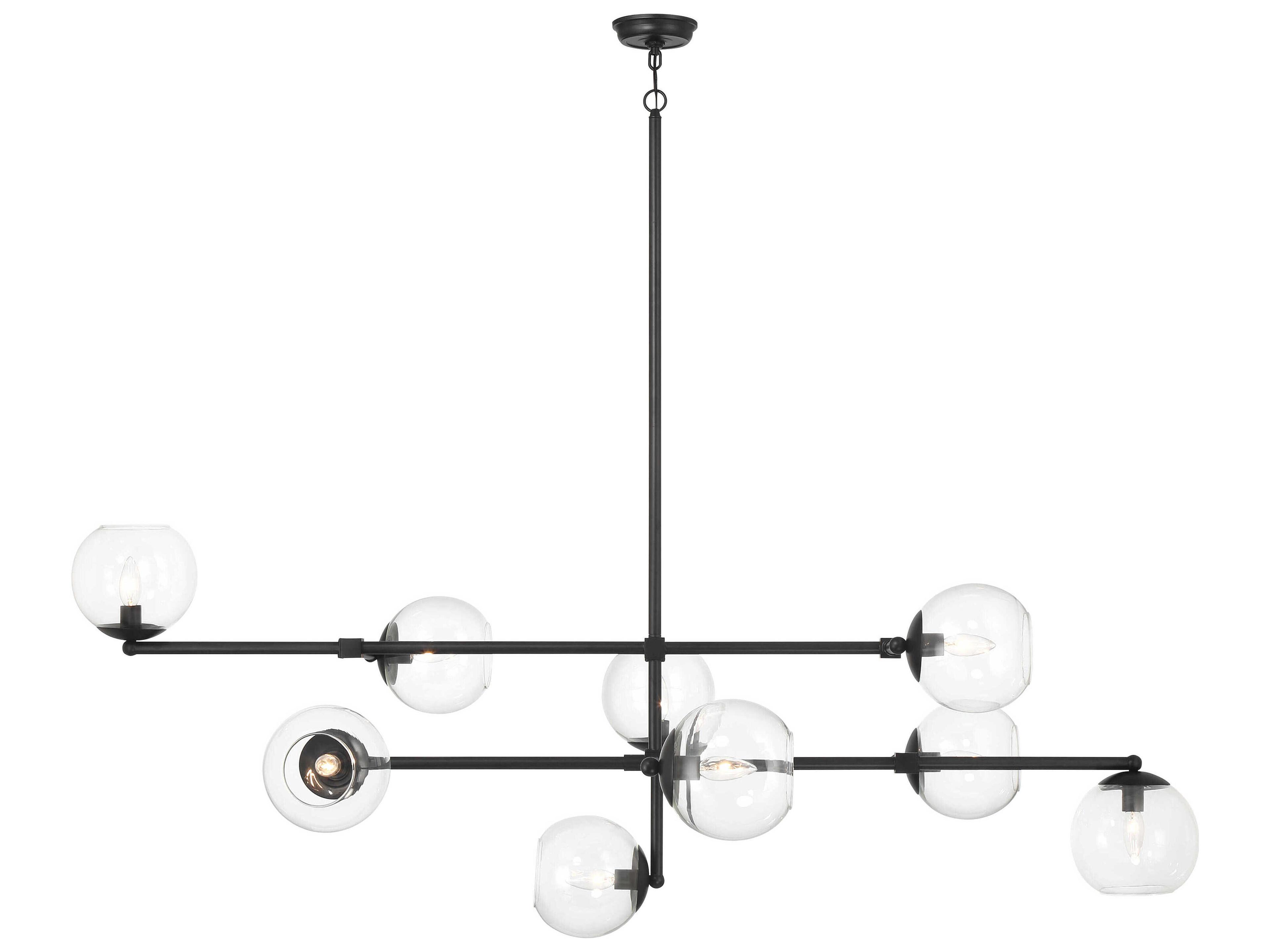 Millikan 9-Light Coal Black Tiered Island Pendant