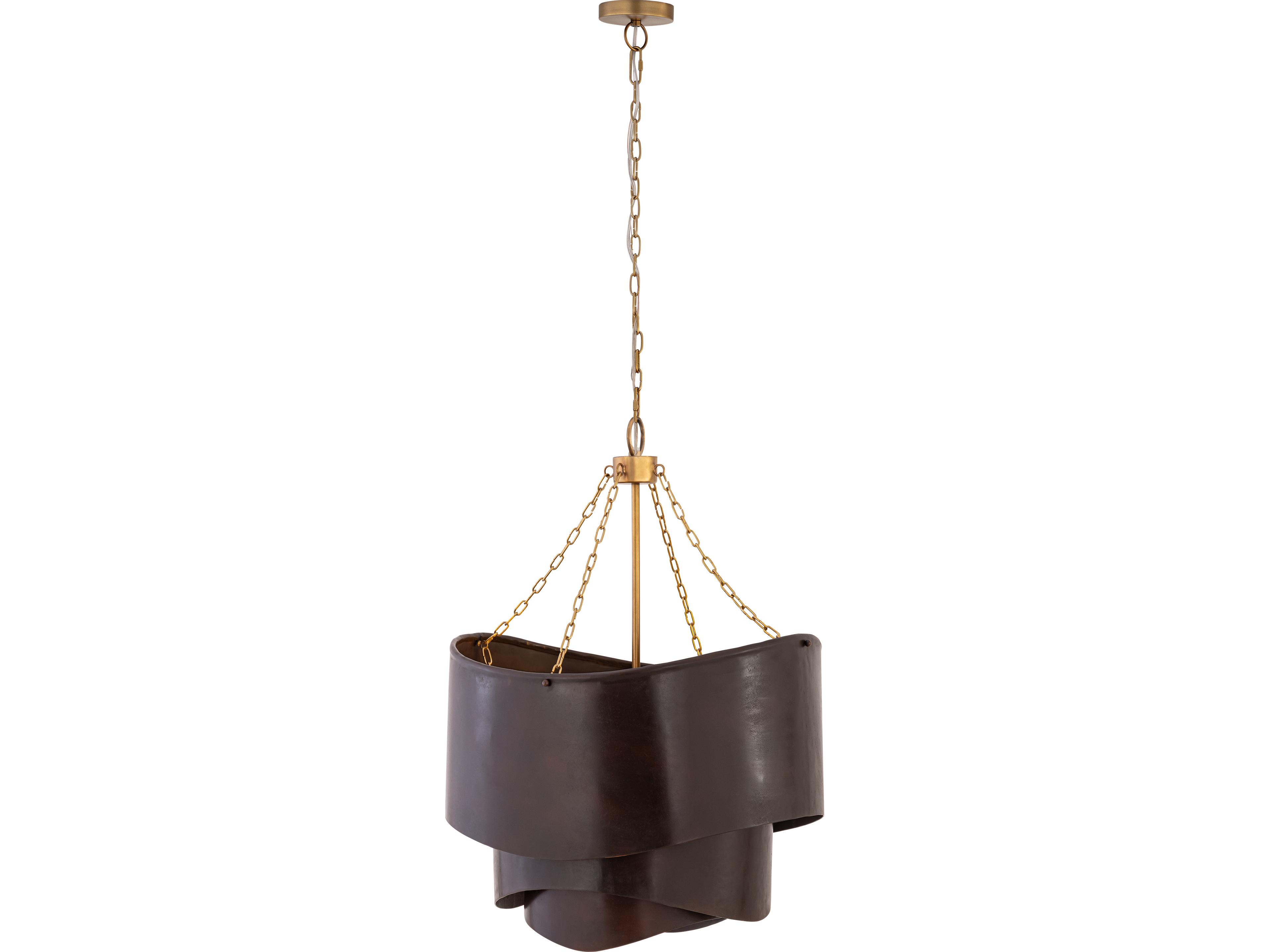 Zyra 3-Light Legacy Brass Bronze Geometric Tiered Pendant