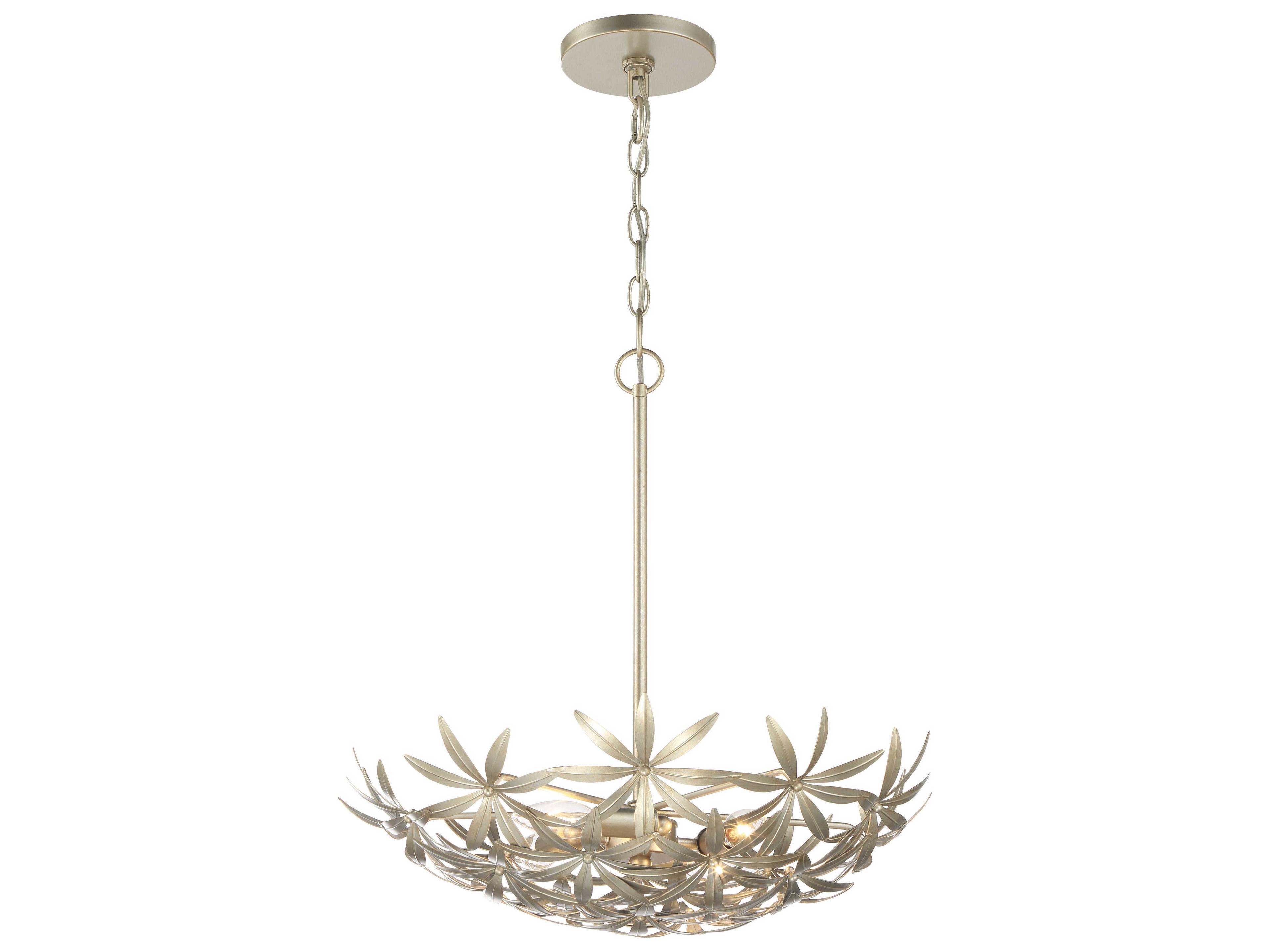 Flower Child 4-Light Ambry Gold Bowl Pendant