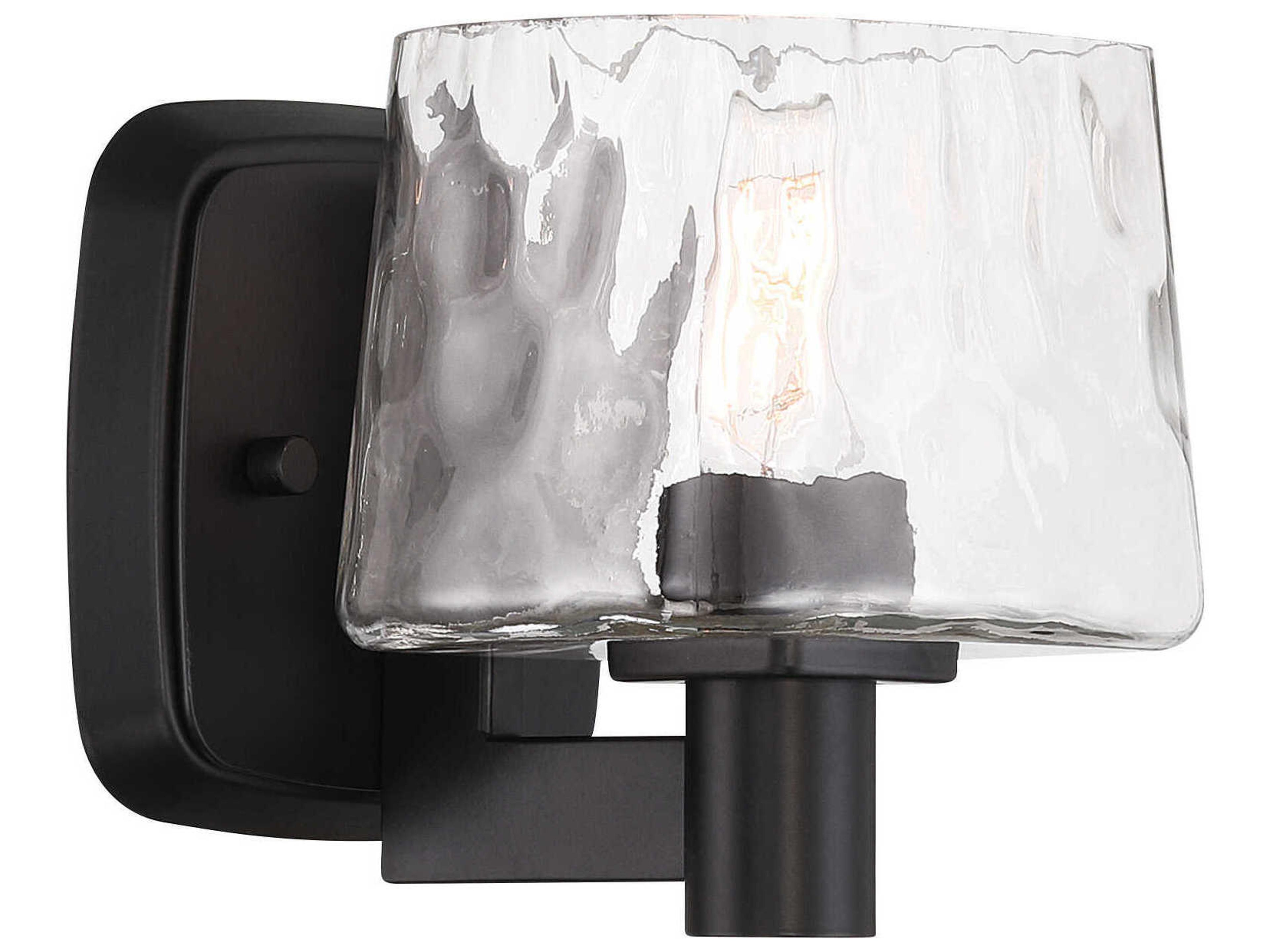 Minka Lavery Drysdale 1-Light Coal Black Wall Sconce