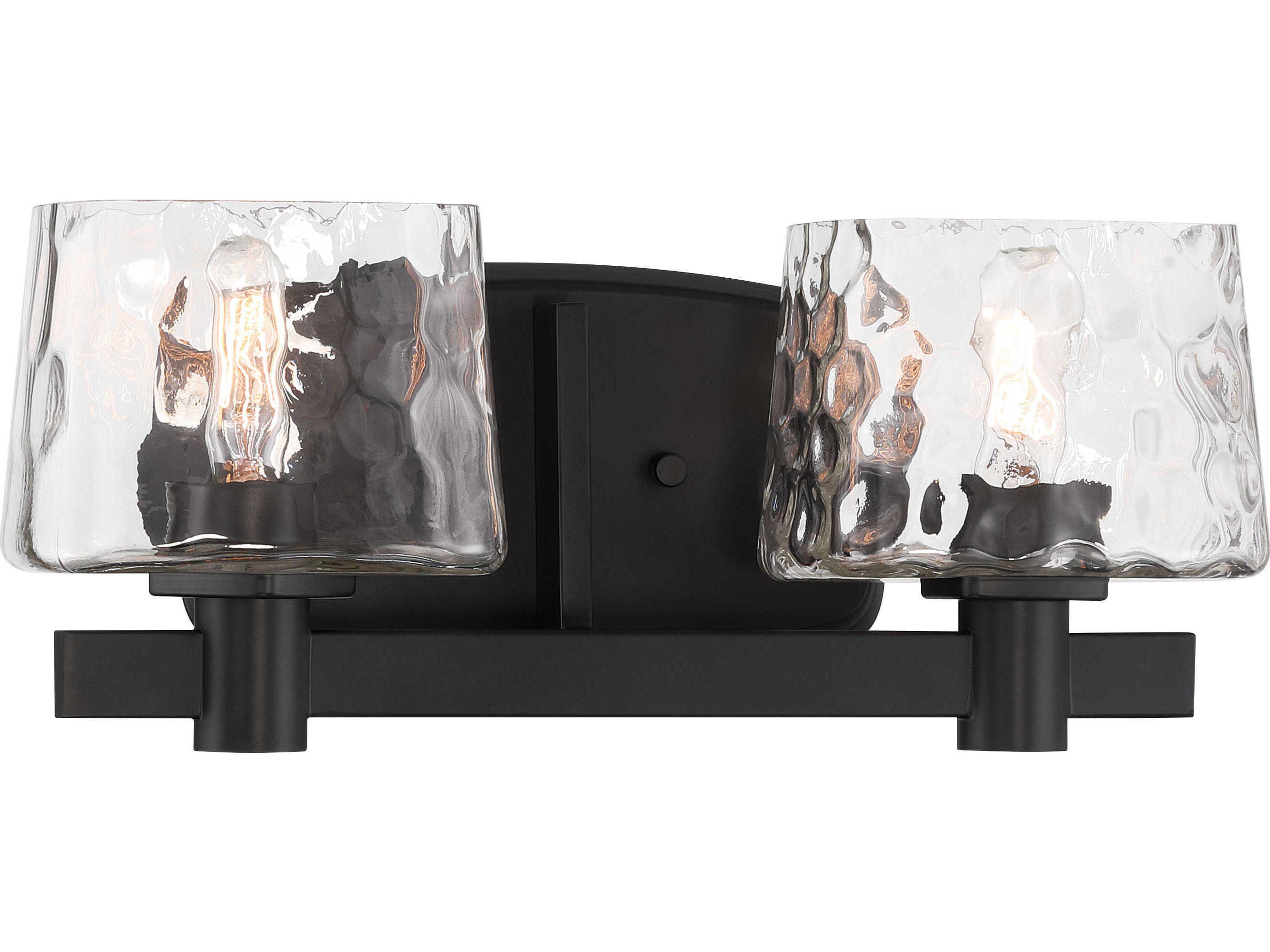 Drysdale 2-Light Coal Black Vanity Light