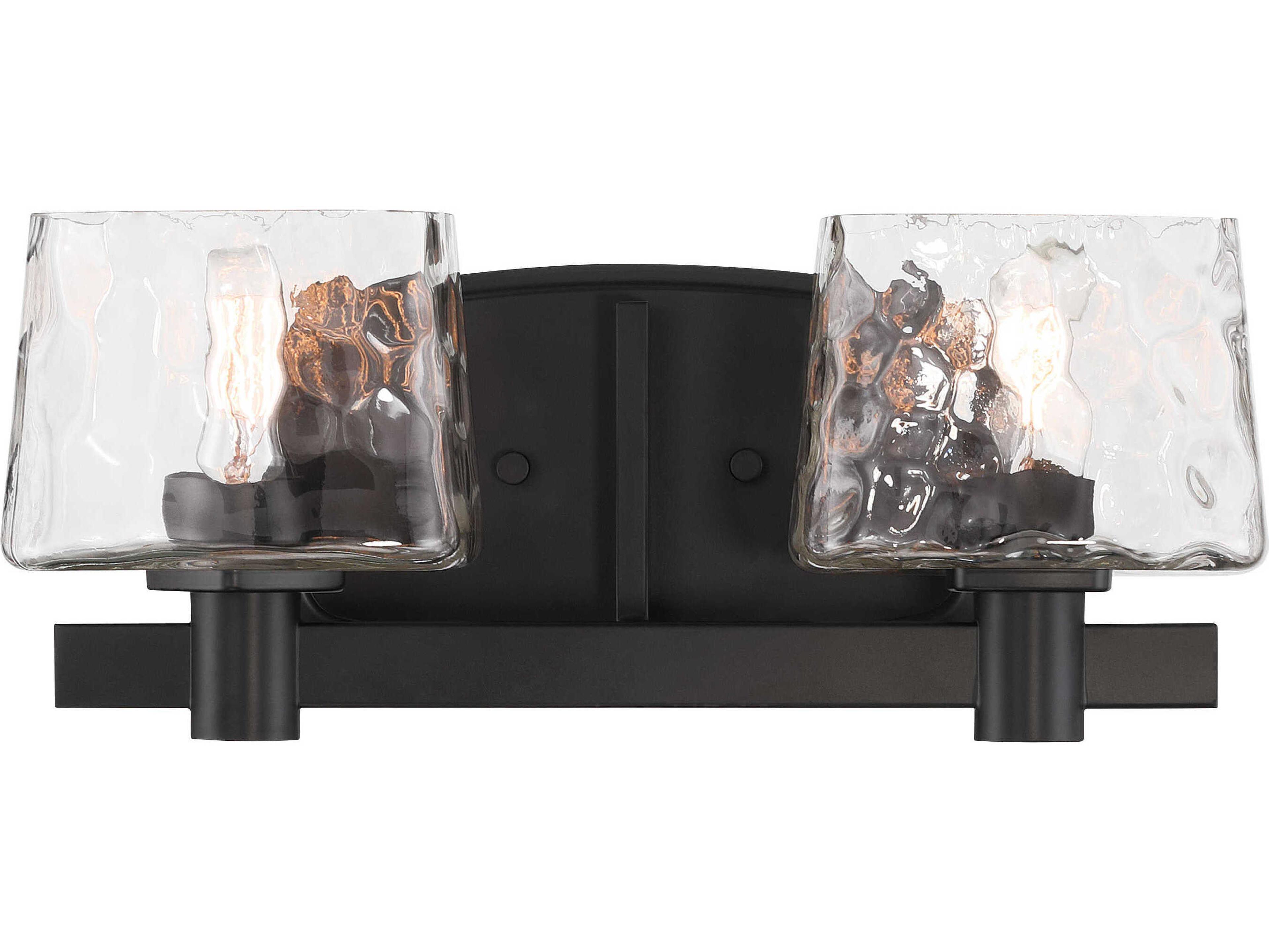 Minka Lavery Drysdale 2-Light Coal Black Vanity Light
