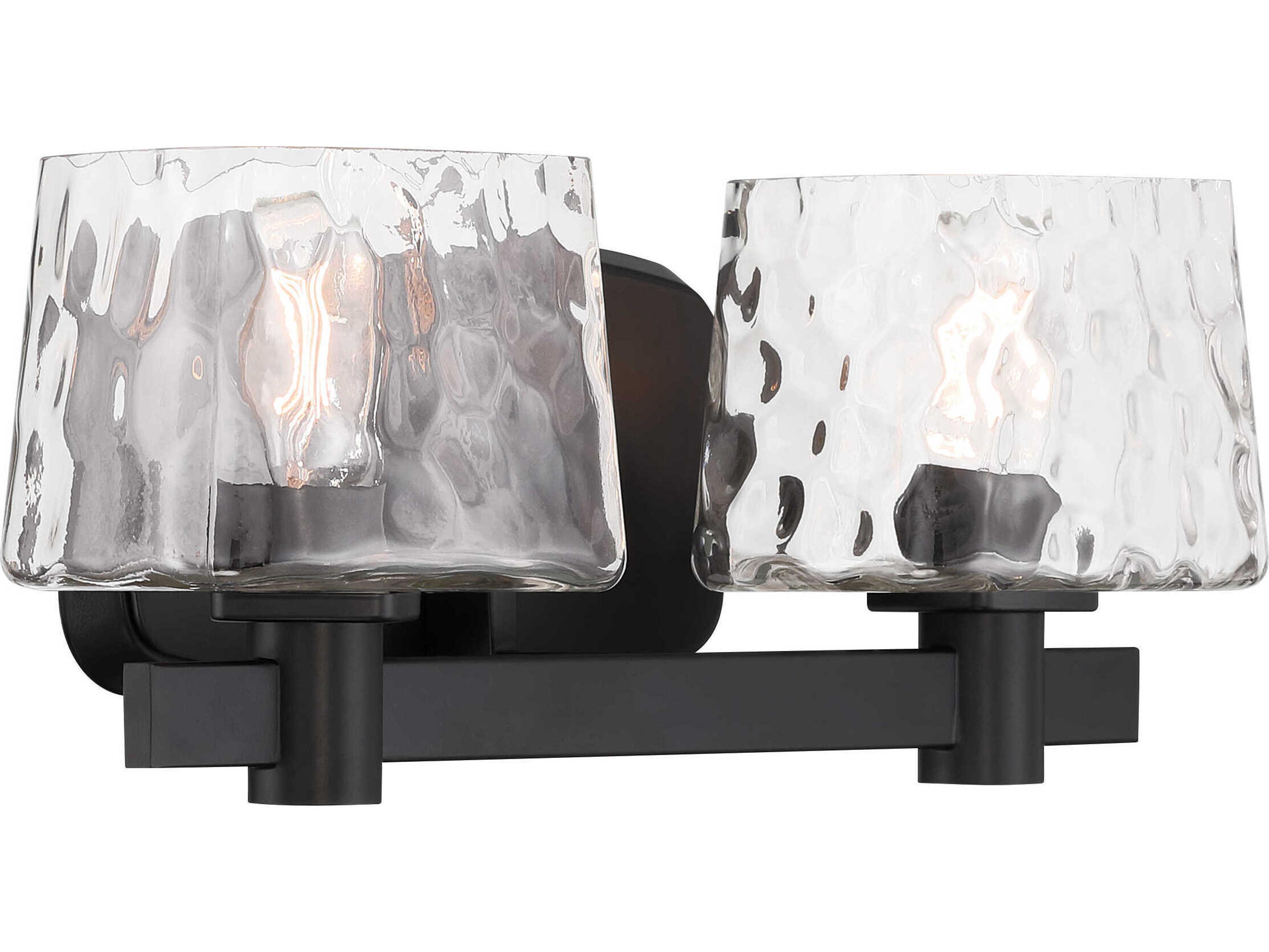 Minka Lavery Drysdale 2-Light Coal Black Vanity Light