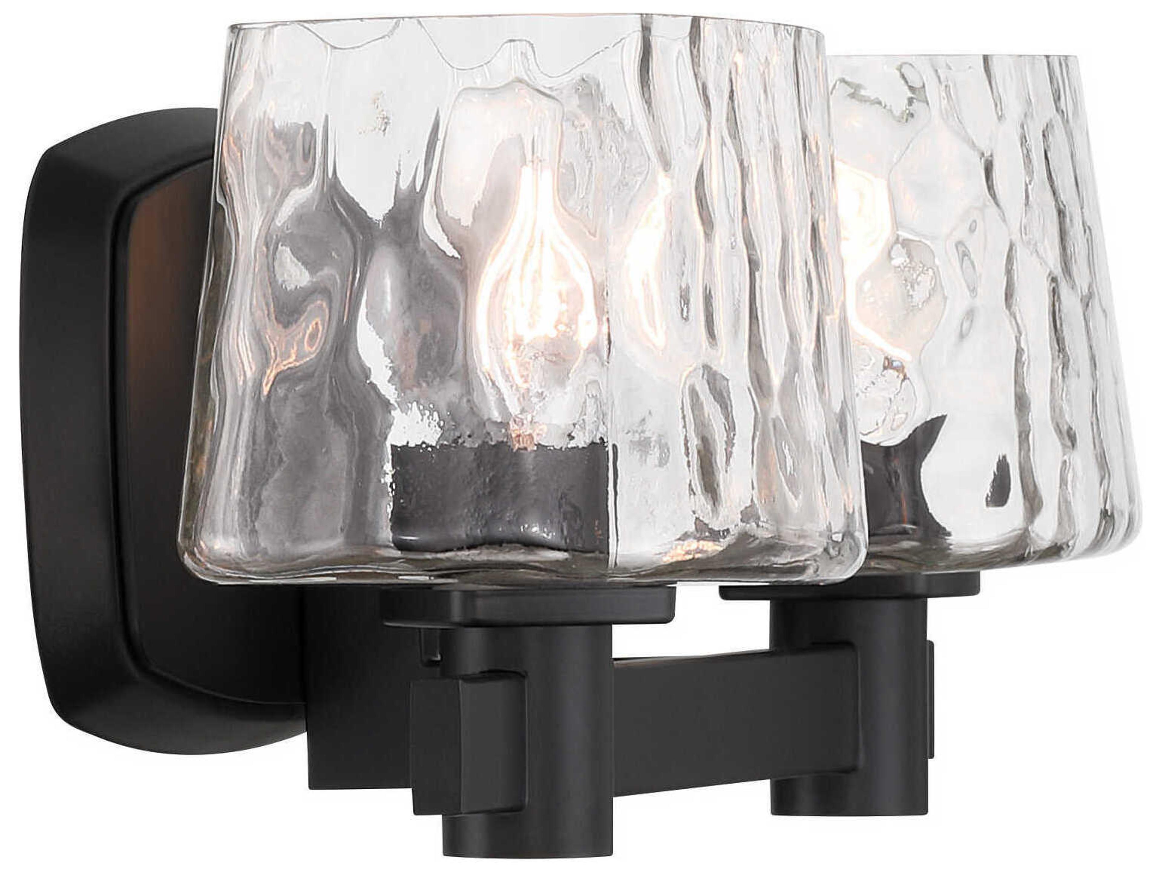 Minka Lavery Drysdale 2-Light Coal Black Vanity Light