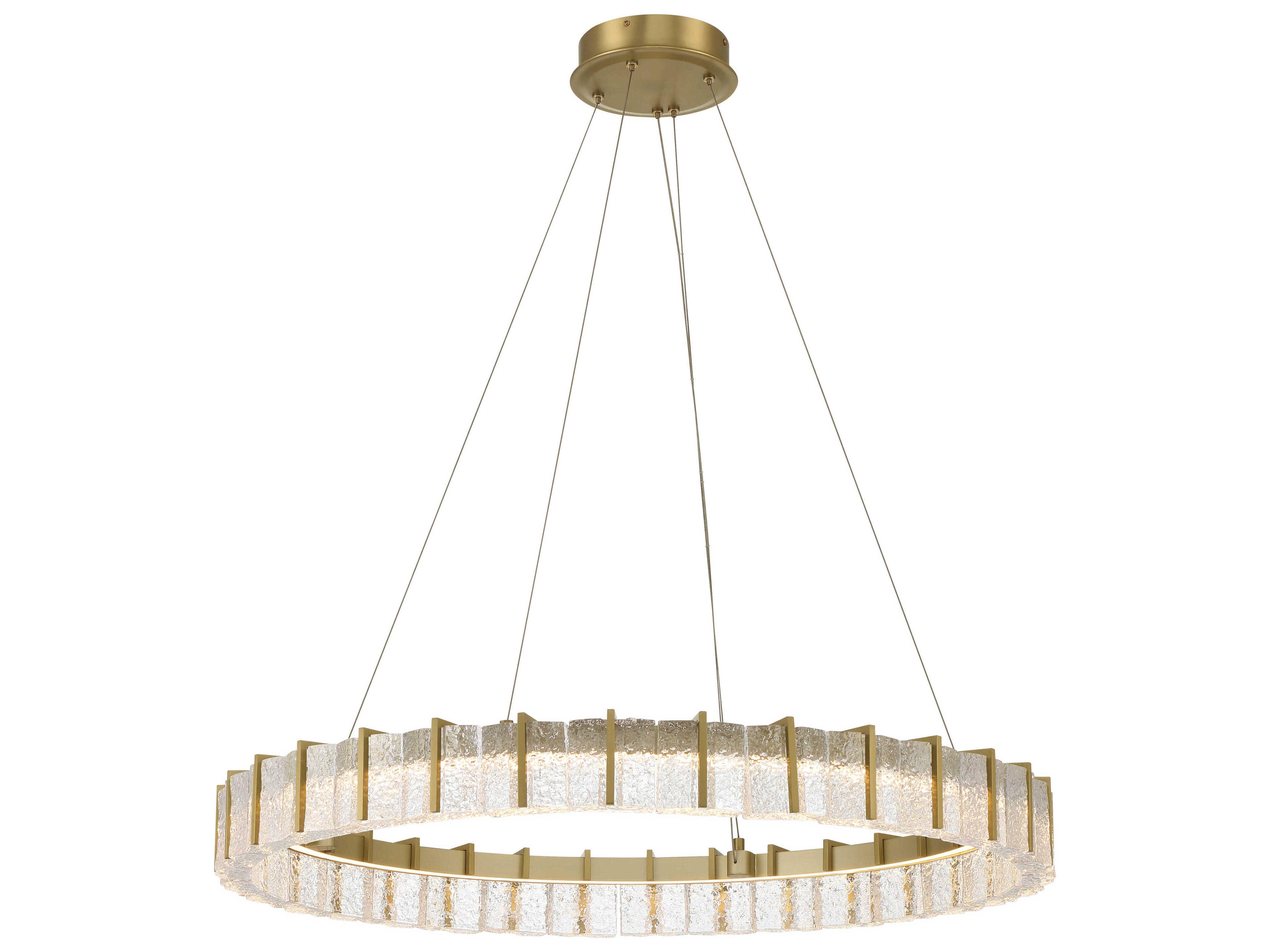 Sevryn 1-Light Soft Brass Round Pendant