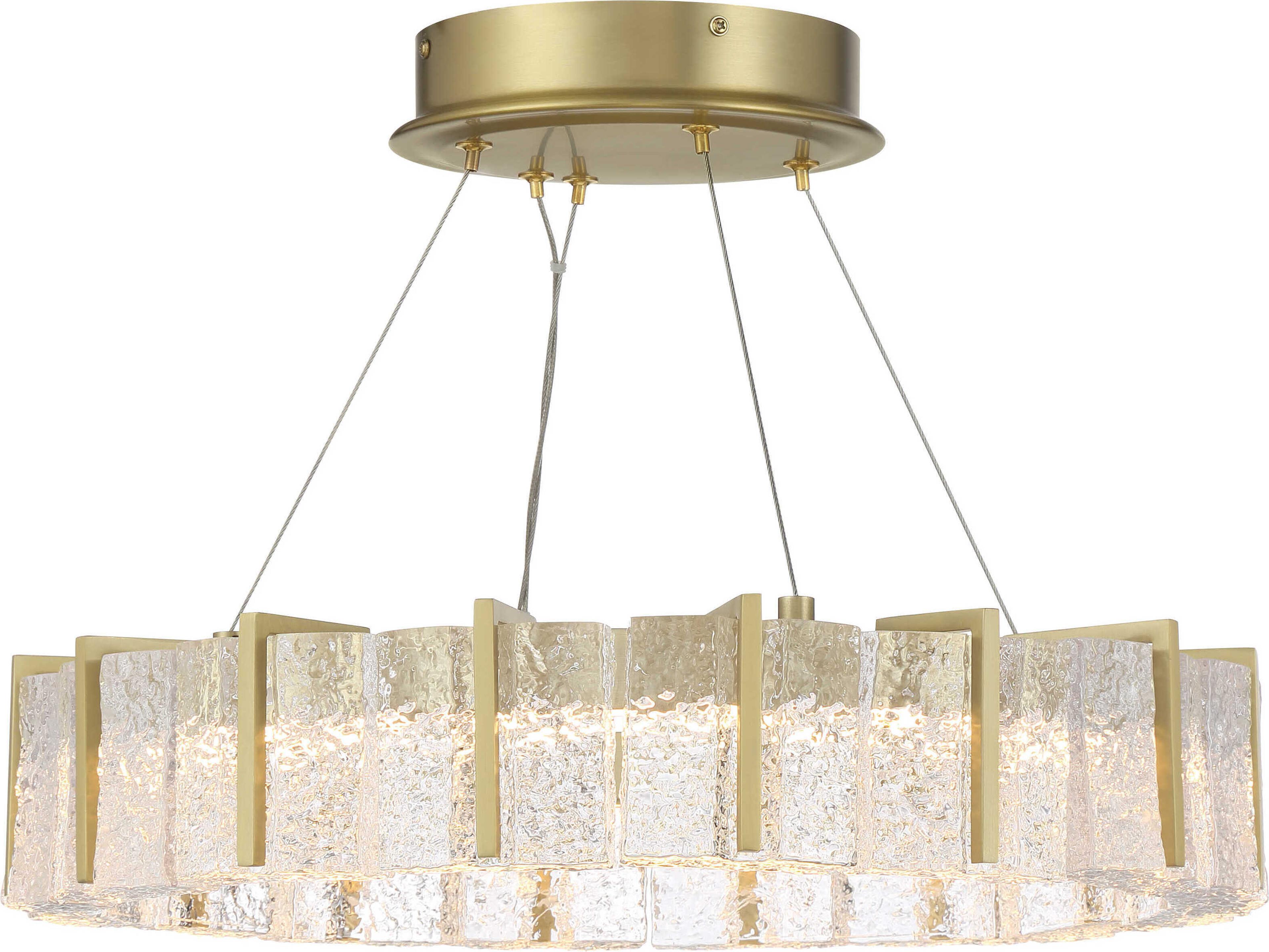 Sevryn 1-Light Soft Brass Round Semi Flush Mount