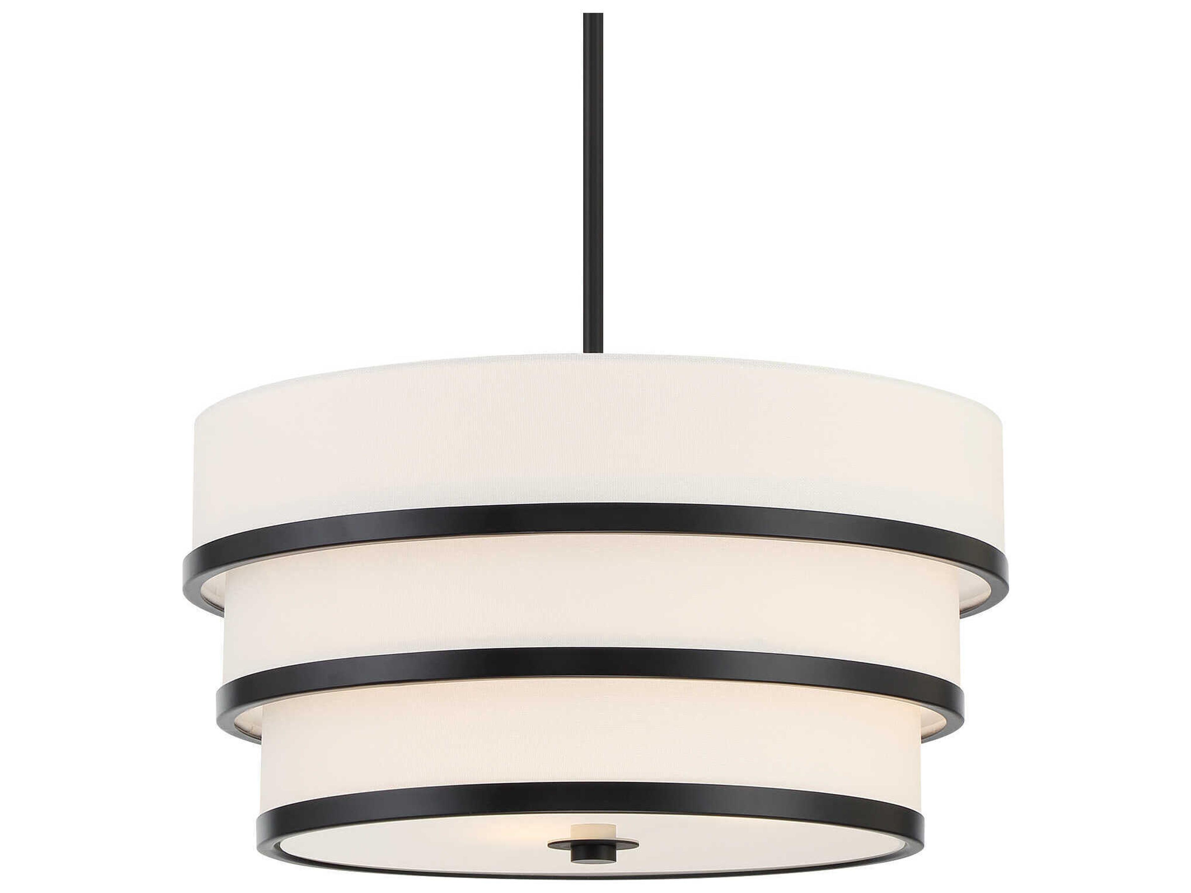 Cascade 3-Light Coal Black Pendant