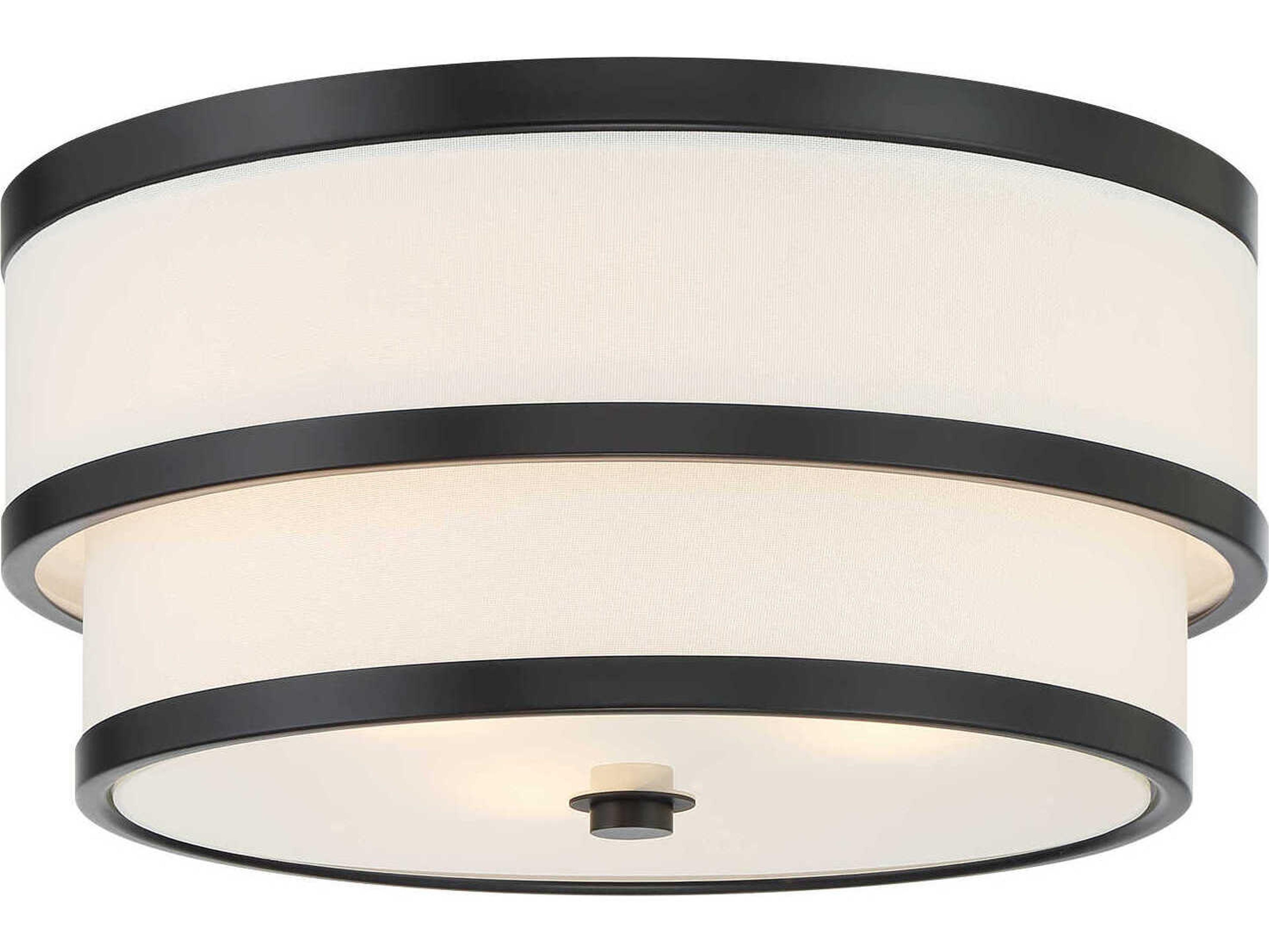 Cascade 3-Light Coal Black Flush Mount