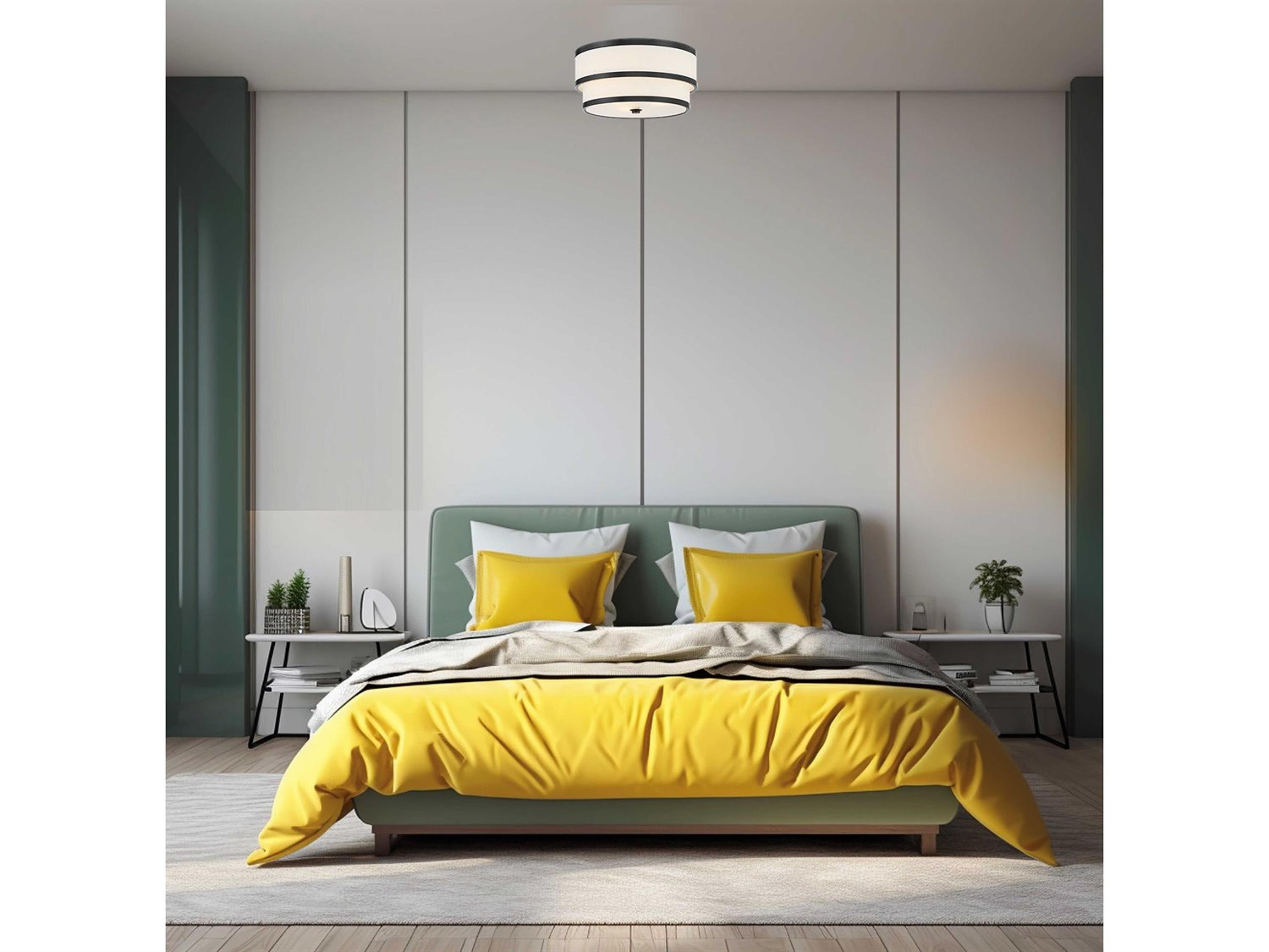 Minka Lavery Cascade 3-Light Coal Black Flush Mount