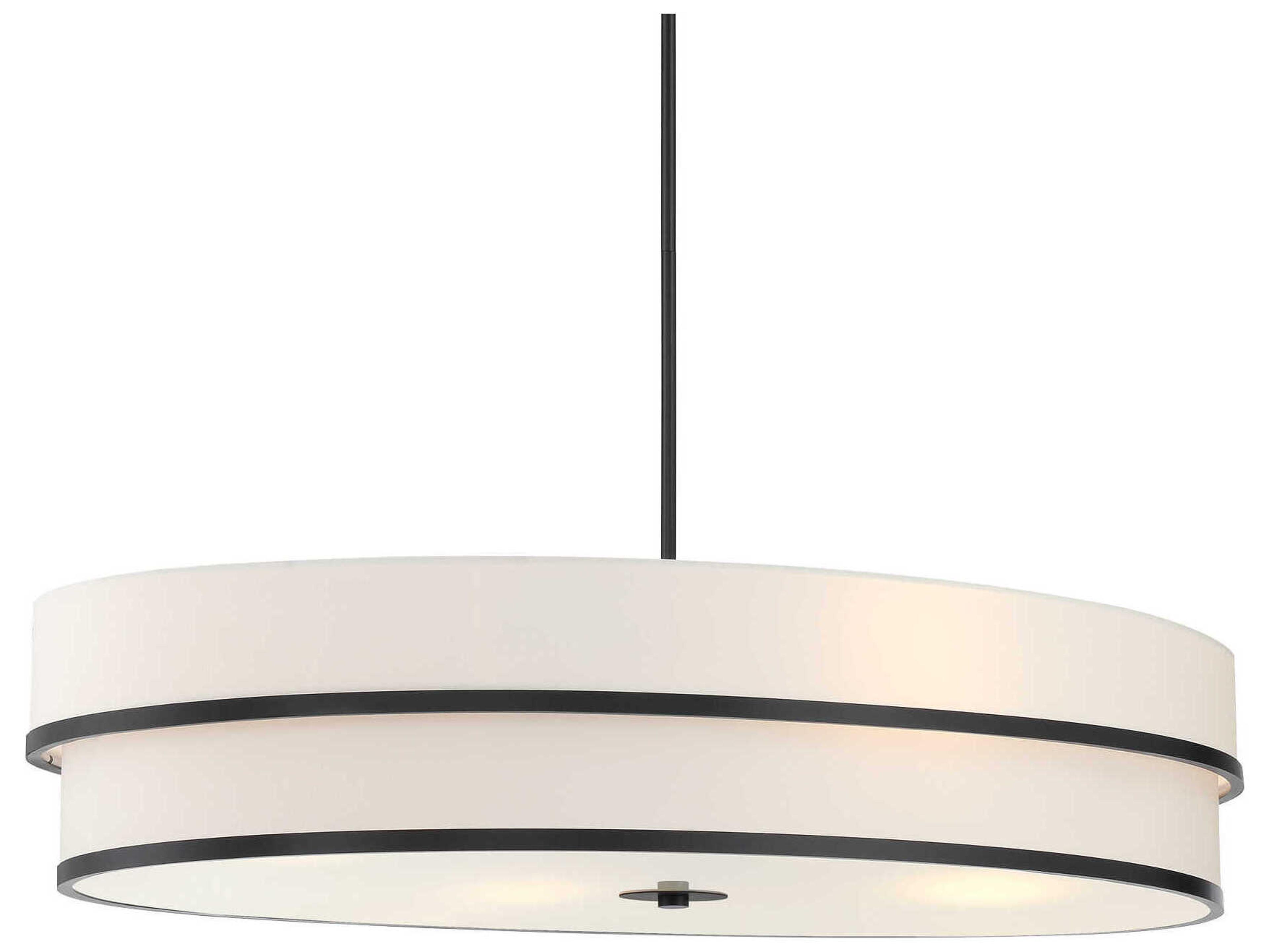 Cascade 4-Light Coal Black Linear Island Pendant