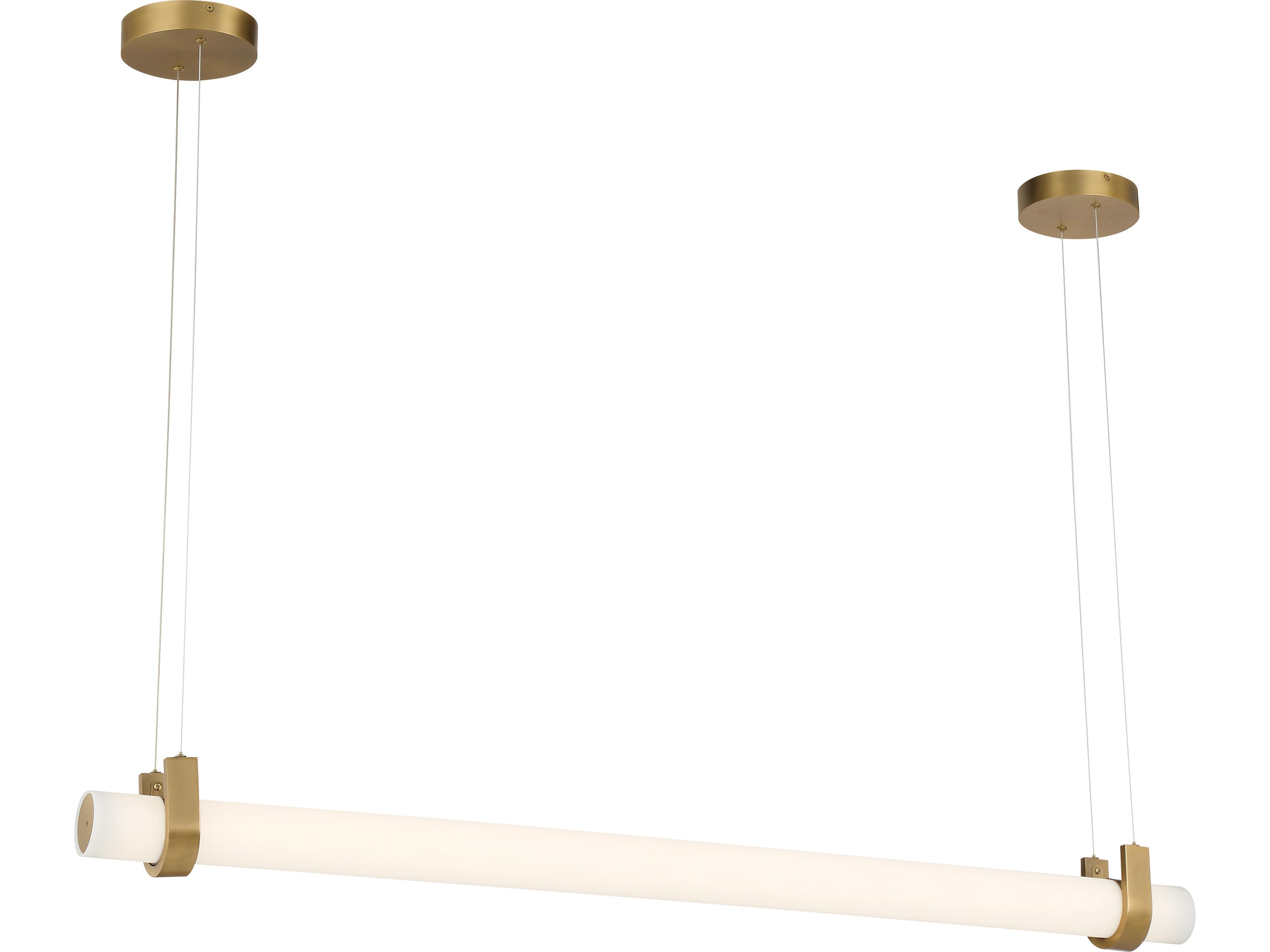 Sorelle Legacy Brass Cylinder Linear Island Pendant