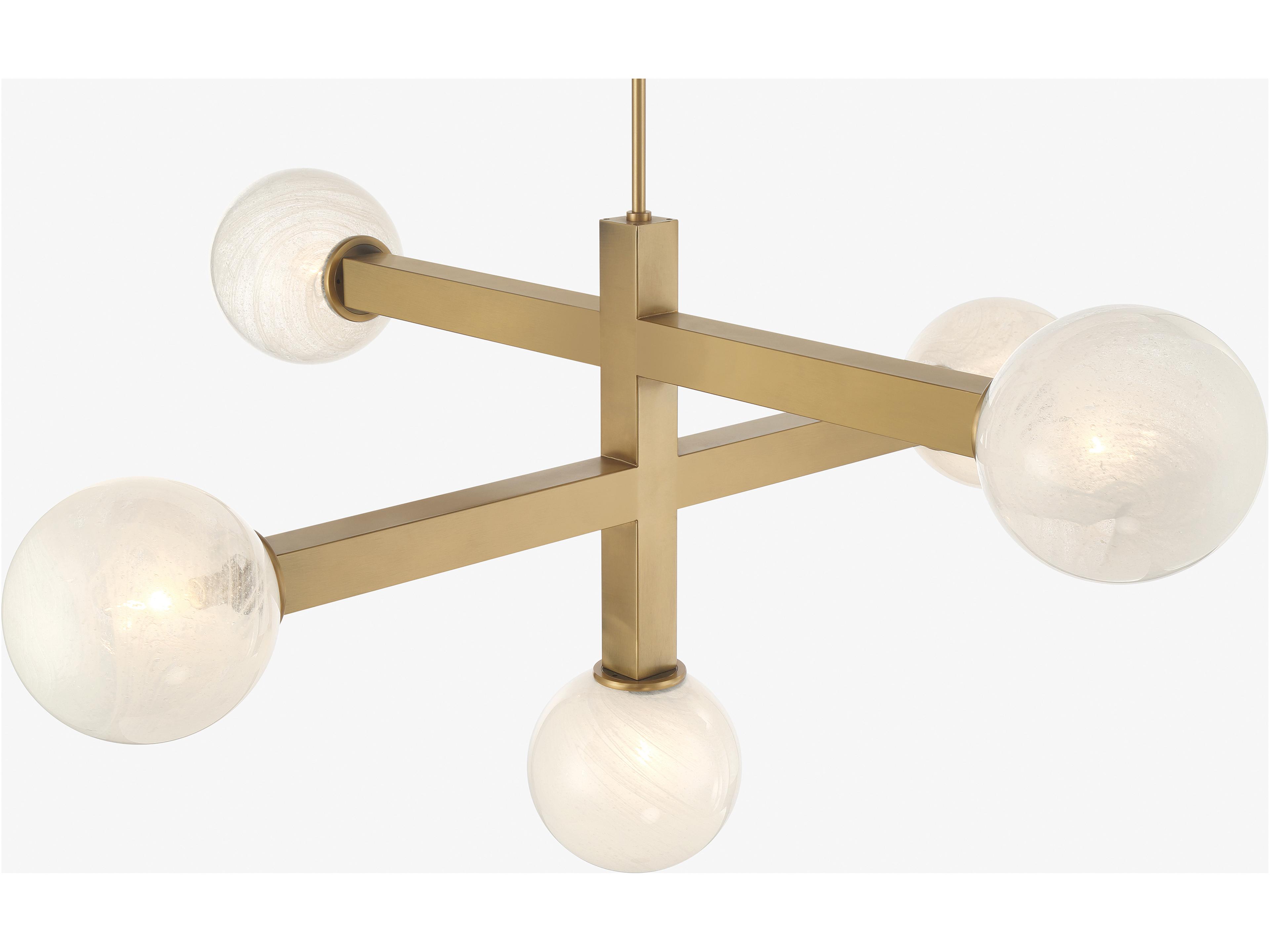 Minka Lavery Narra 5-Light Legacy Brass Globe Chandelier