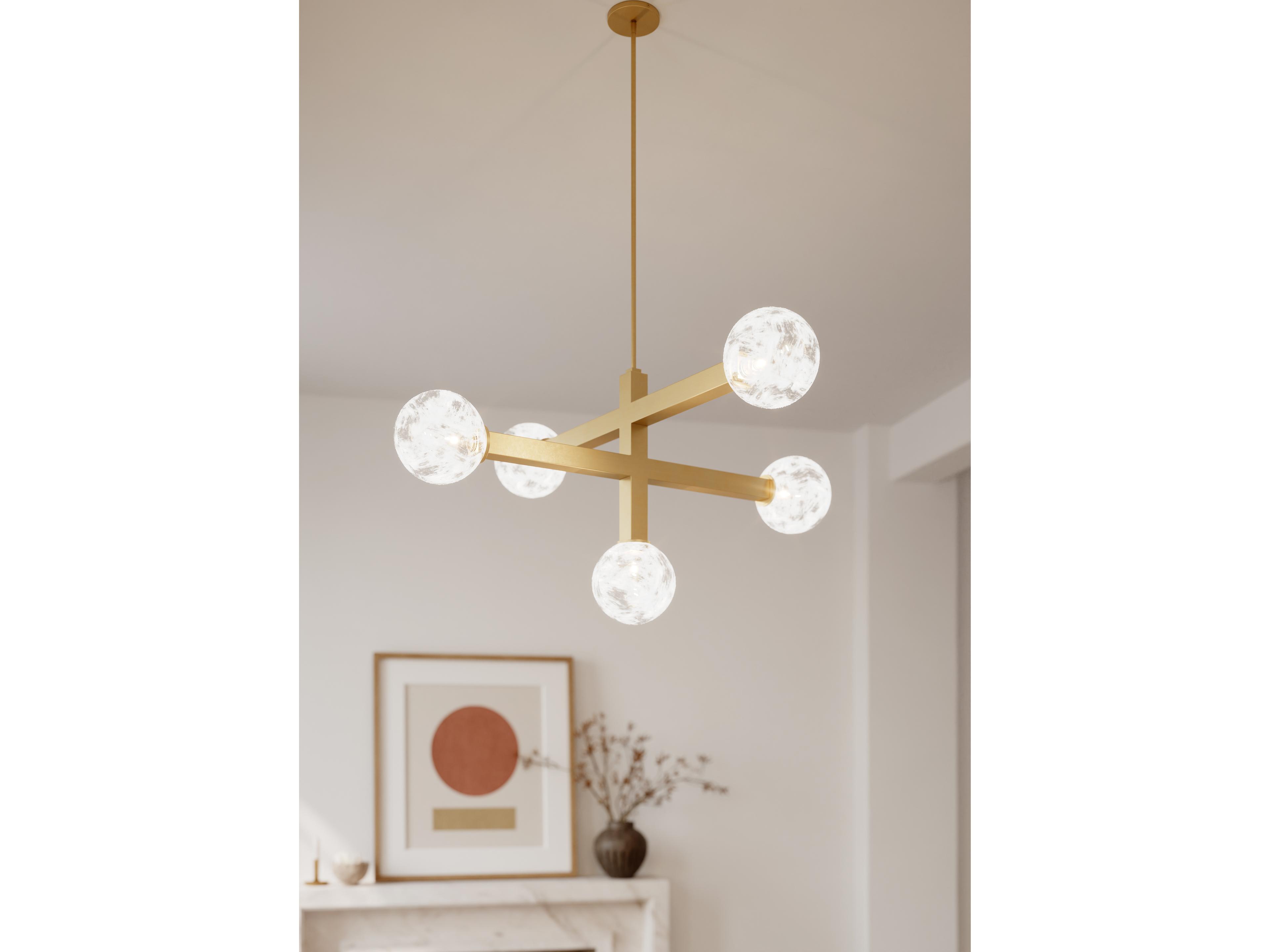Minka Lavery Narra 5-Light Legacy Brass Globe Chandelier