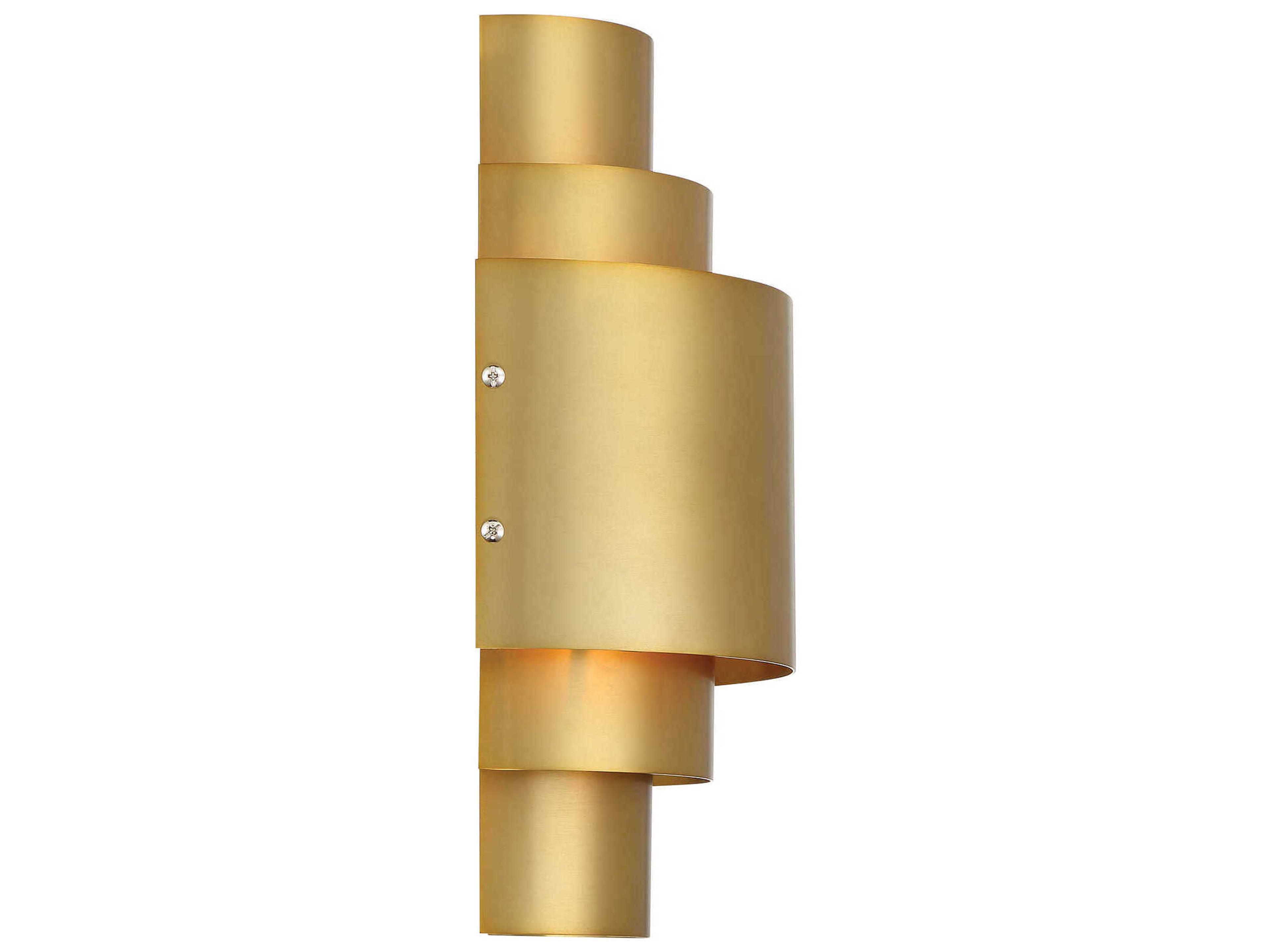 Minka Lavery Spyglass Terrace 2-Light Soft Brass Wall Sconce