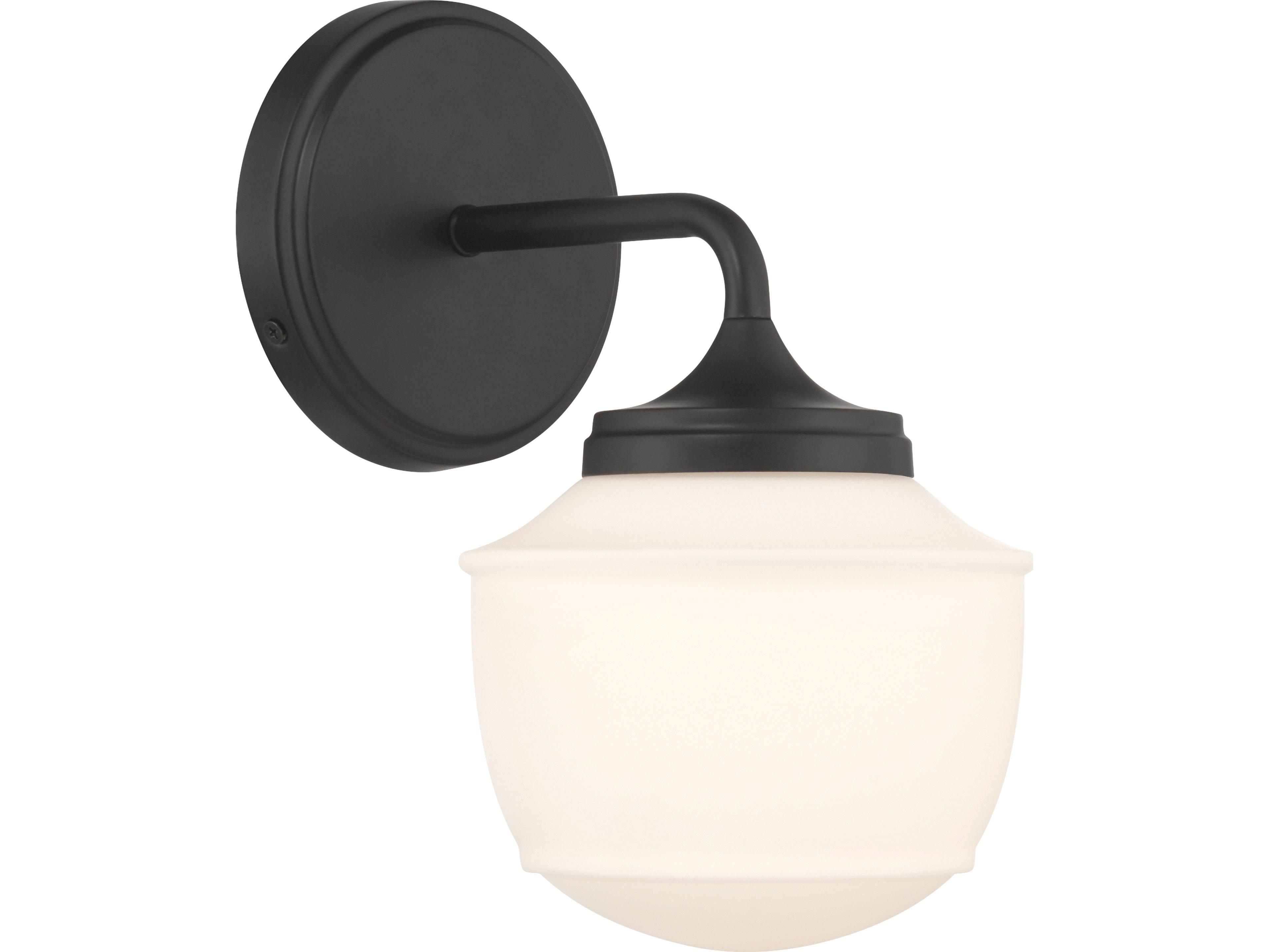 Cornwell 1-Light Dark Matte Black Wall Sconce