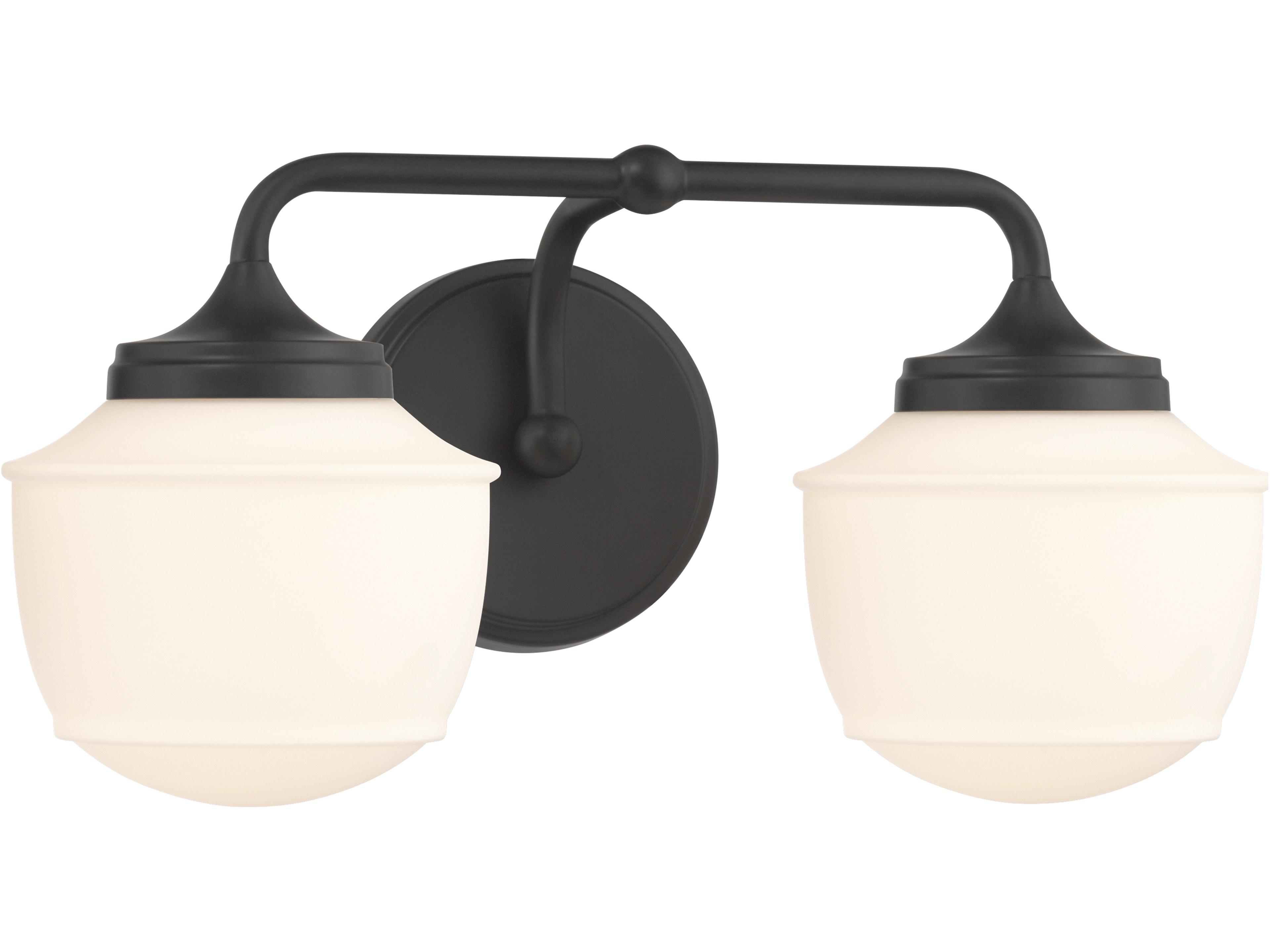 Minka Lavery Cornwell 2-Light Dark Matte Black Vanity Light