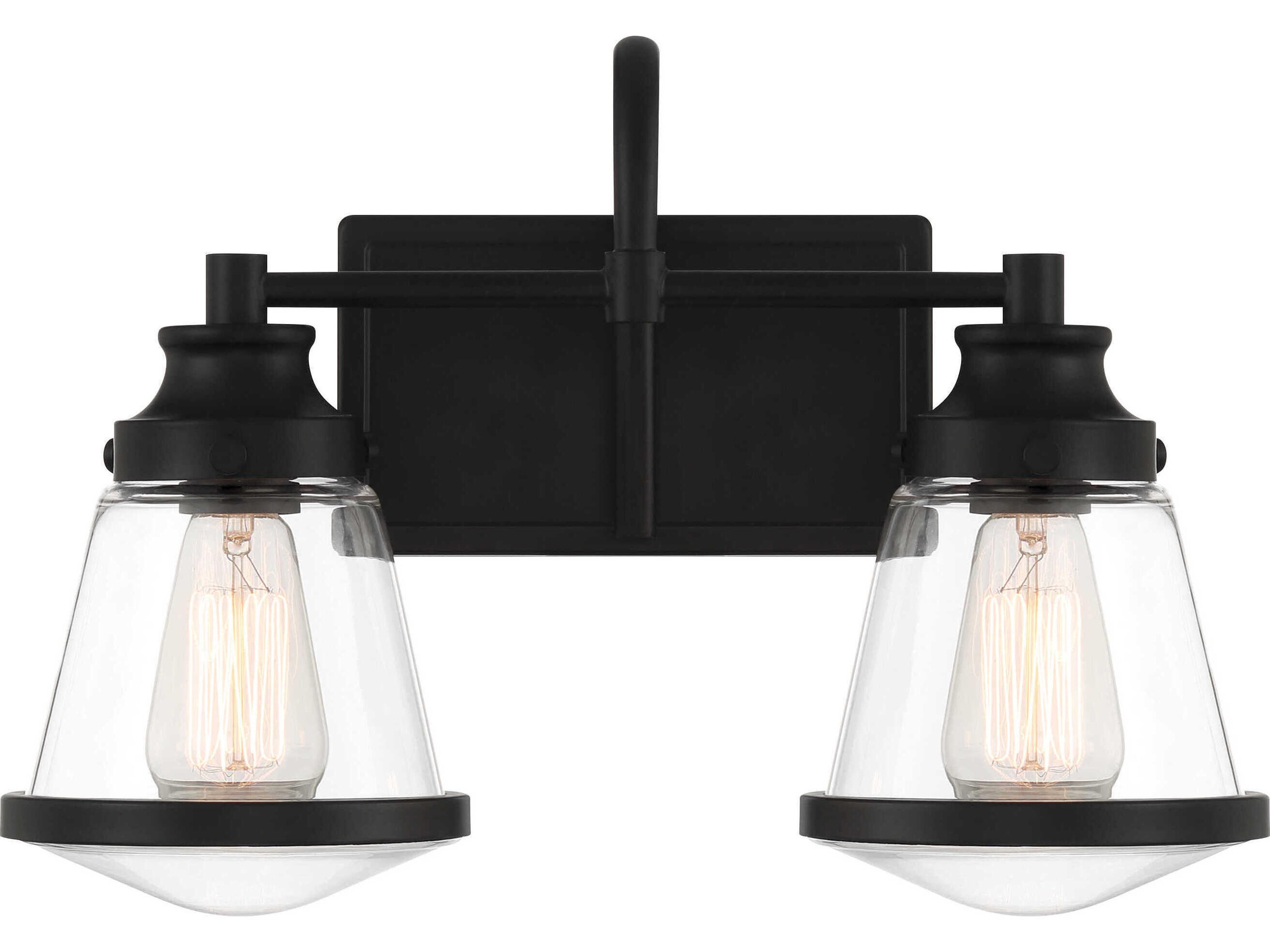 Minka Lavery Mannsdale 2-Light Coal Black Vanity Light