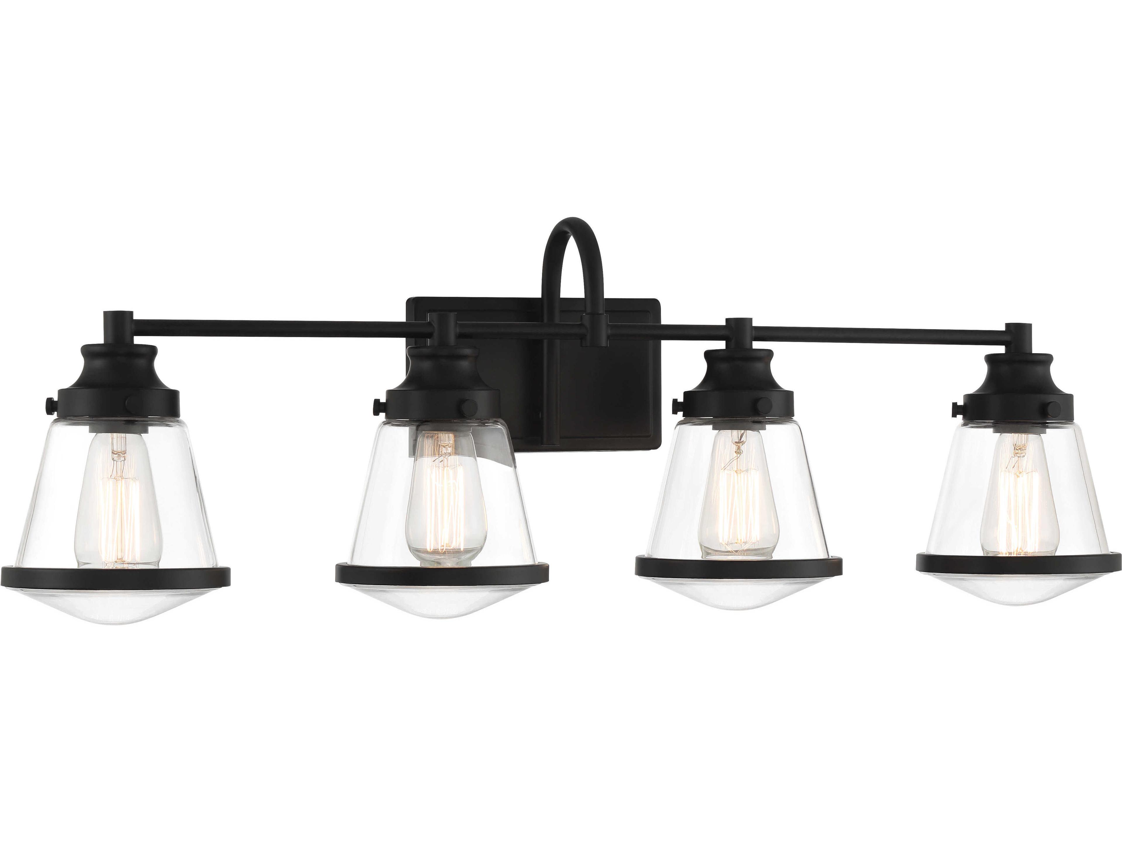 Mannsdale 4-Light Coal Black Vanity Light